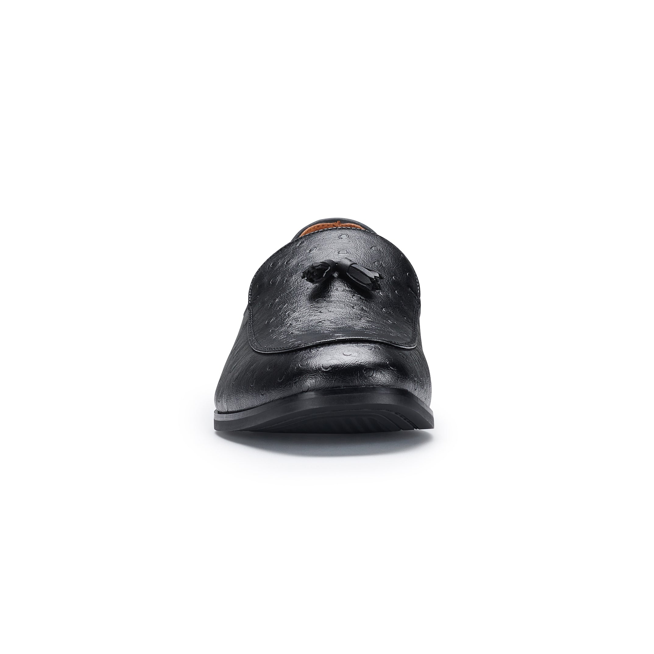Men's Faux Ostrich Leather Loafers | Desian by Ferro Aldo | Conal Footwear | Front Angle View