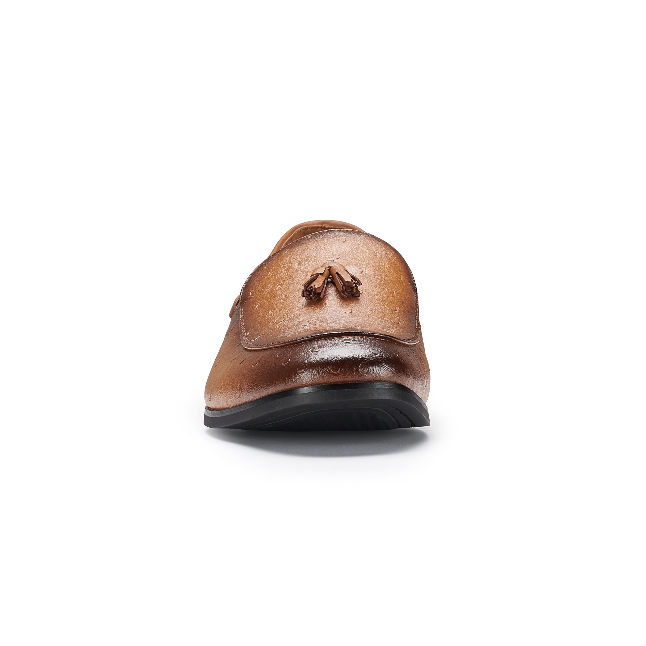 Men's Faux Ostrich Leather Loafers | Desian by Ferro Aldo | Conal Footwear | Front Angle View
