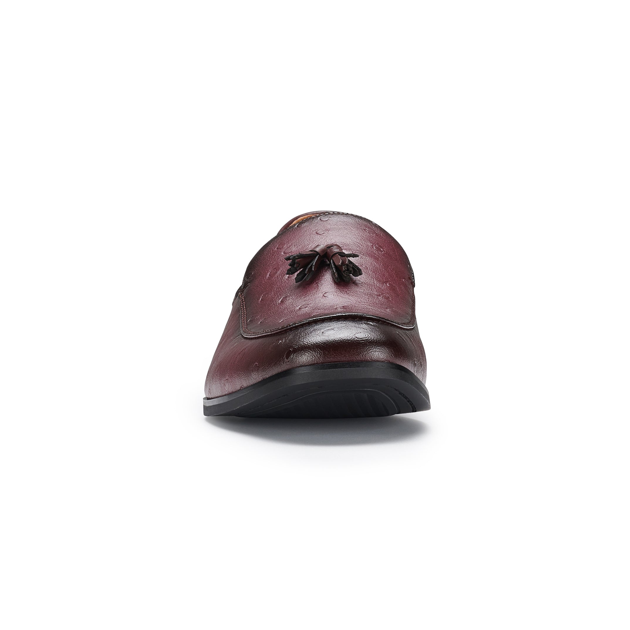 Men's Faux Ostrich Leather Loafers | Desian by Ferro Aldo | Conal Footwear | Front Angle View