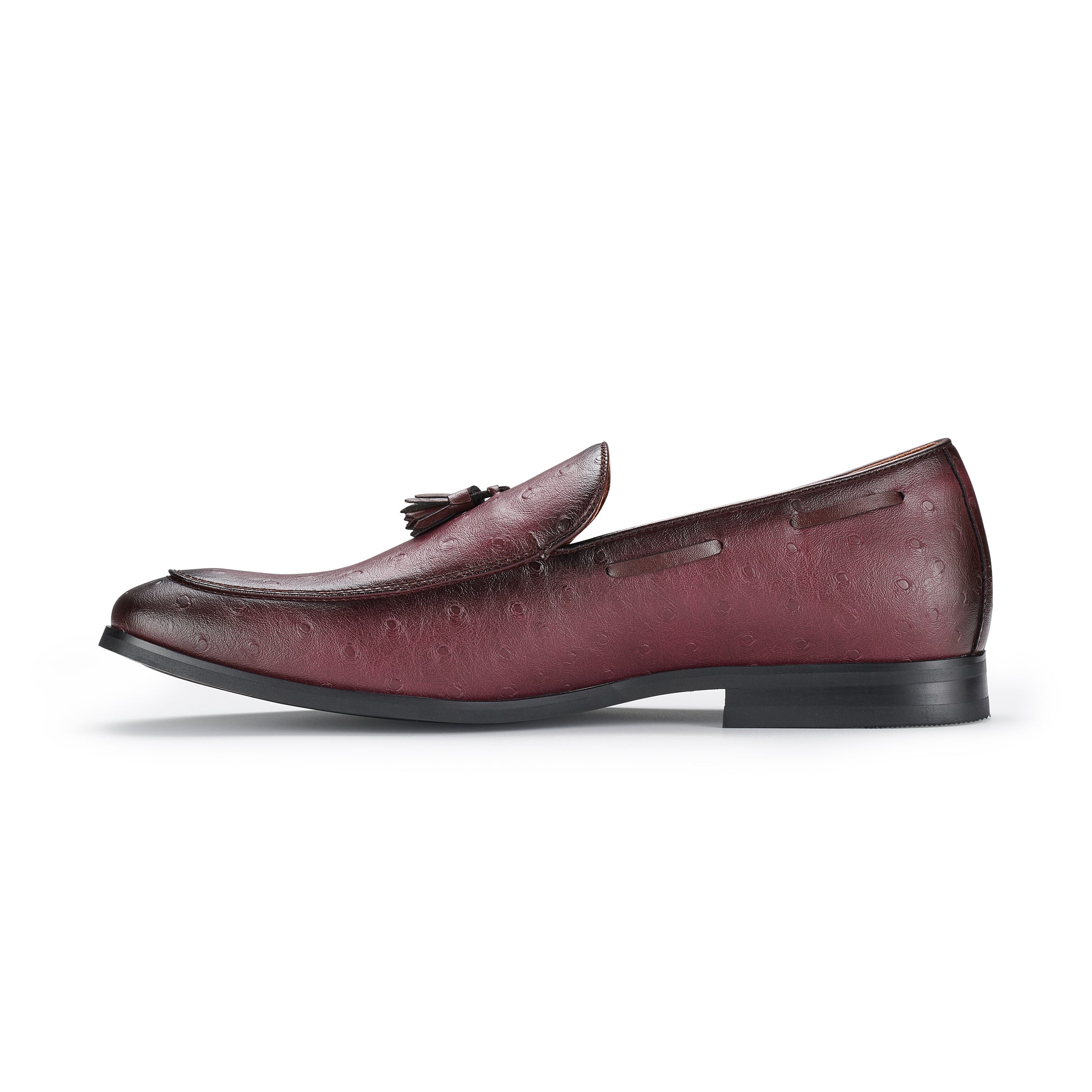 Men's Faux Ostrich Leather Loafers | Desian by Ferro Aldo | Conal Footwear | Inner Side Angle View