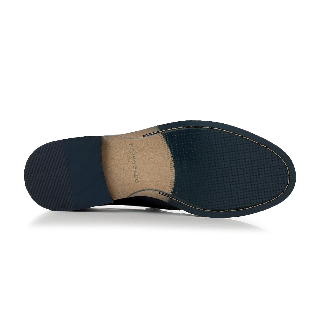 Synthetic Leather Loafers | Douglas by Ferro Aldo | Conal Footwear | Bottom Sole Angle View