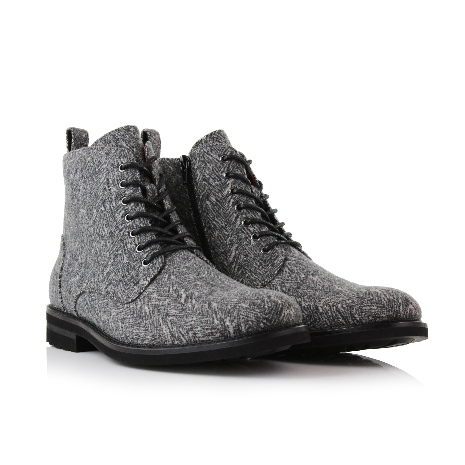 Woolen Ankle Boots | Duke by Polar Fox | Conal Footwear | Paired Angle View