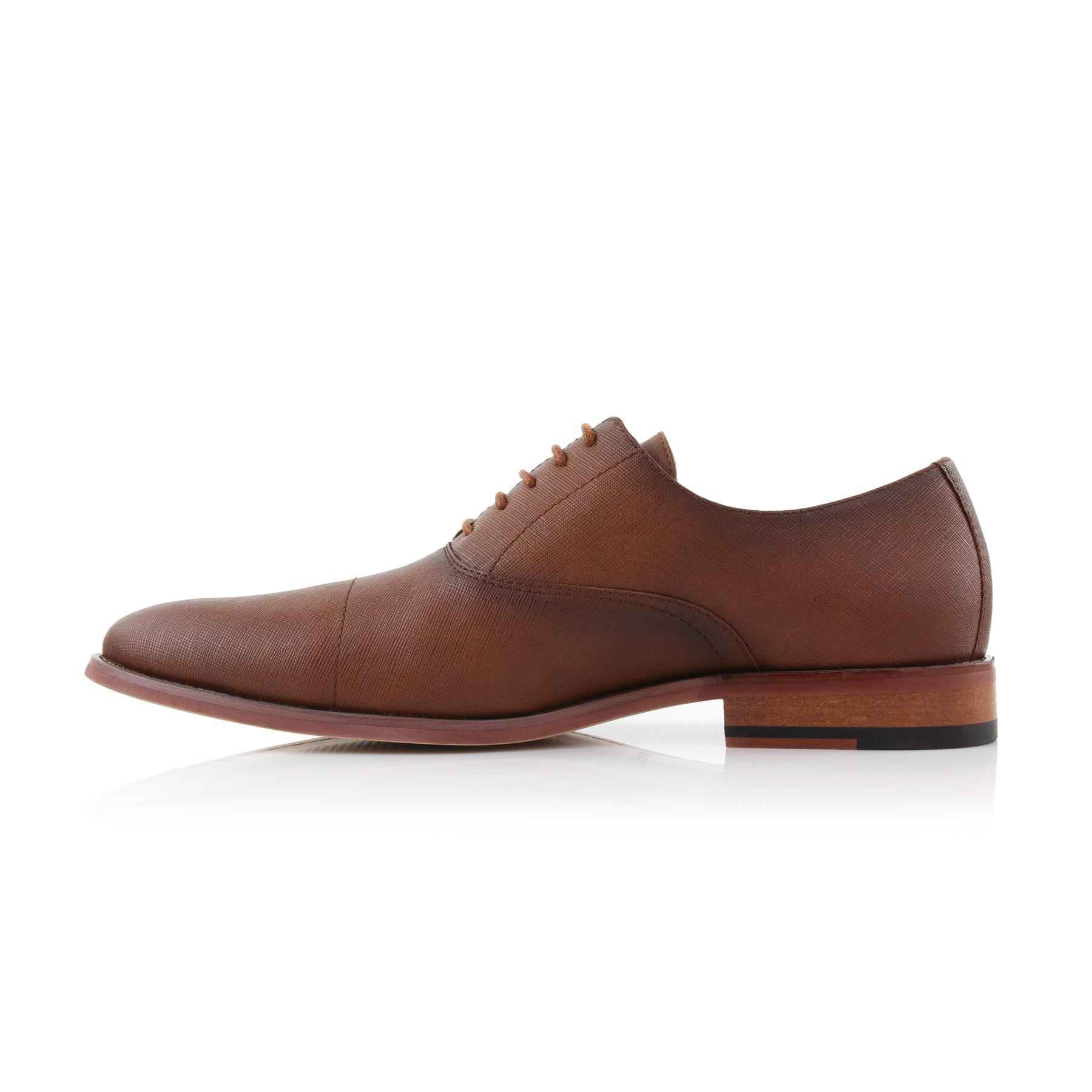 Embossed Burnished Oxfords | Garrett by Ferro Aldo | Conal Footwear | Inner Side Angle View