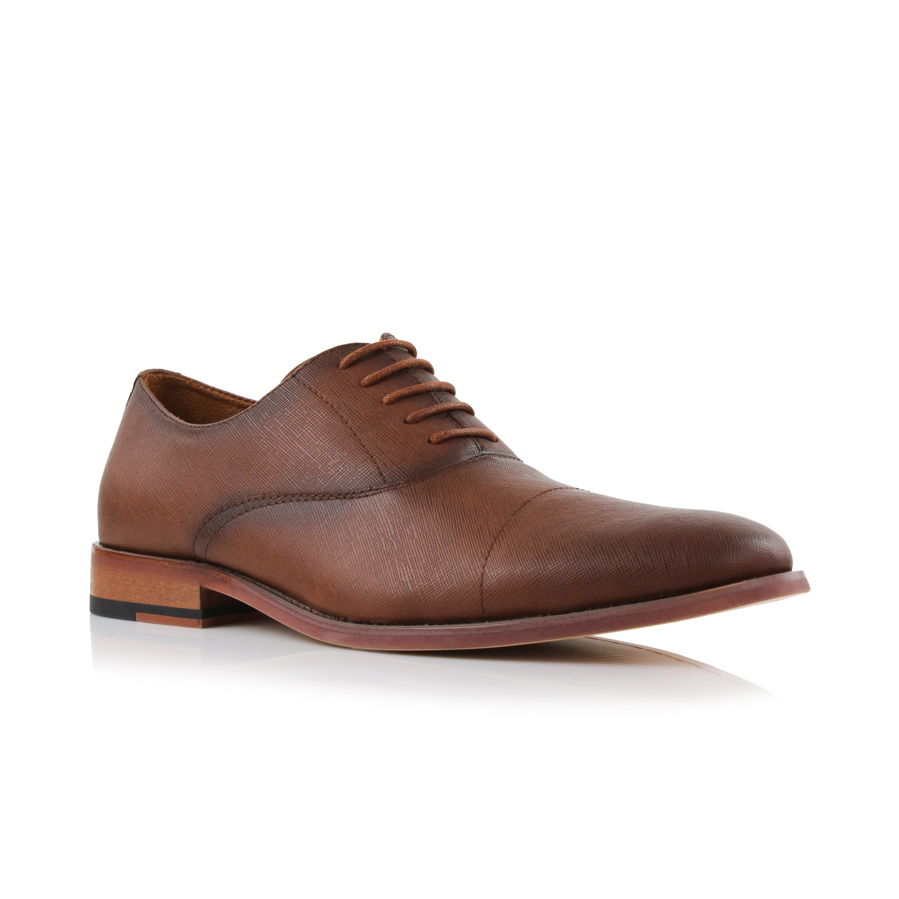 Embossed Burnished Oxfords | Garrett by Ferro Aldo | Conal Footwear | Main Angle View