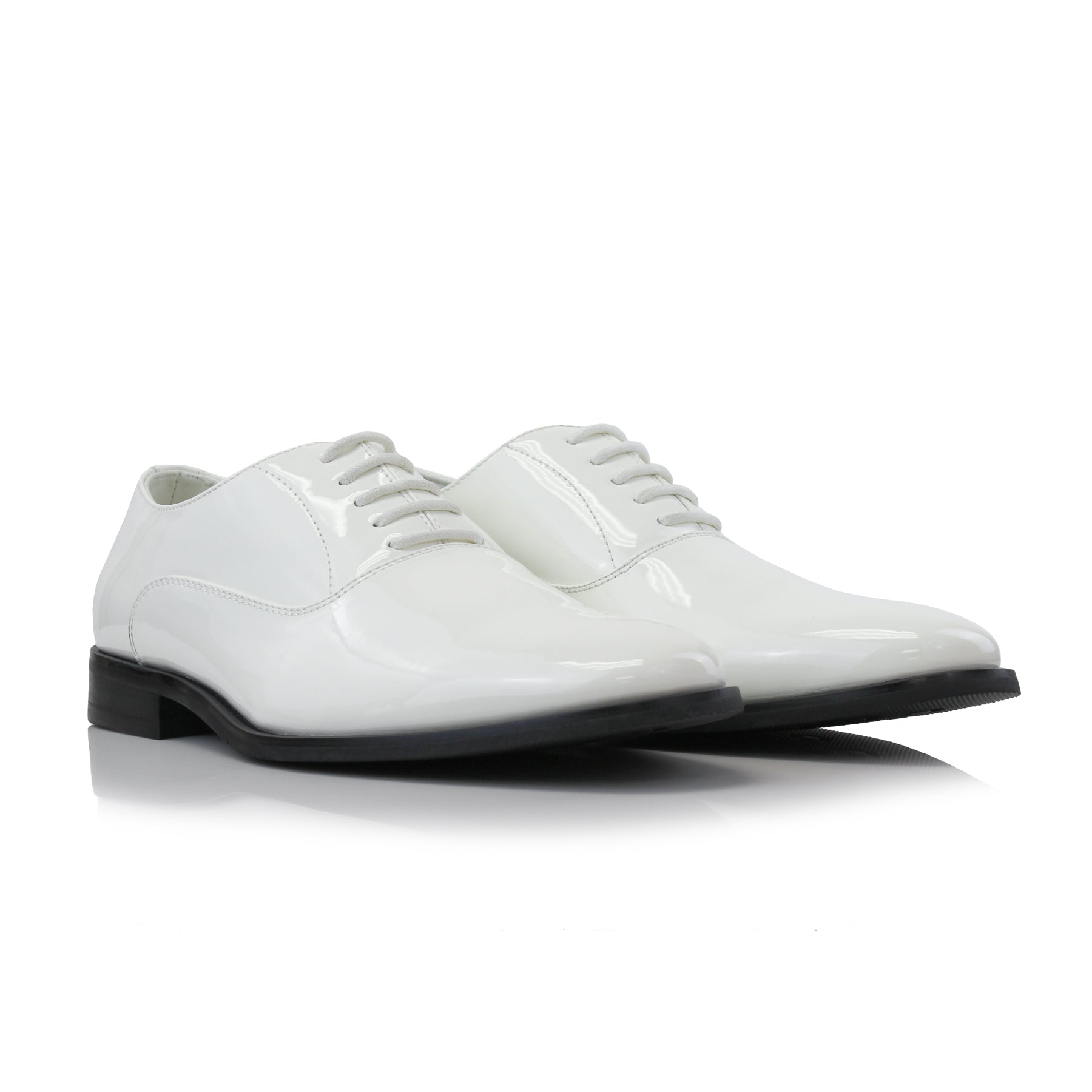 Faux Patent Leather Oxfords | George by Ferro Aldo | Conal Footwear | Paired Angle View