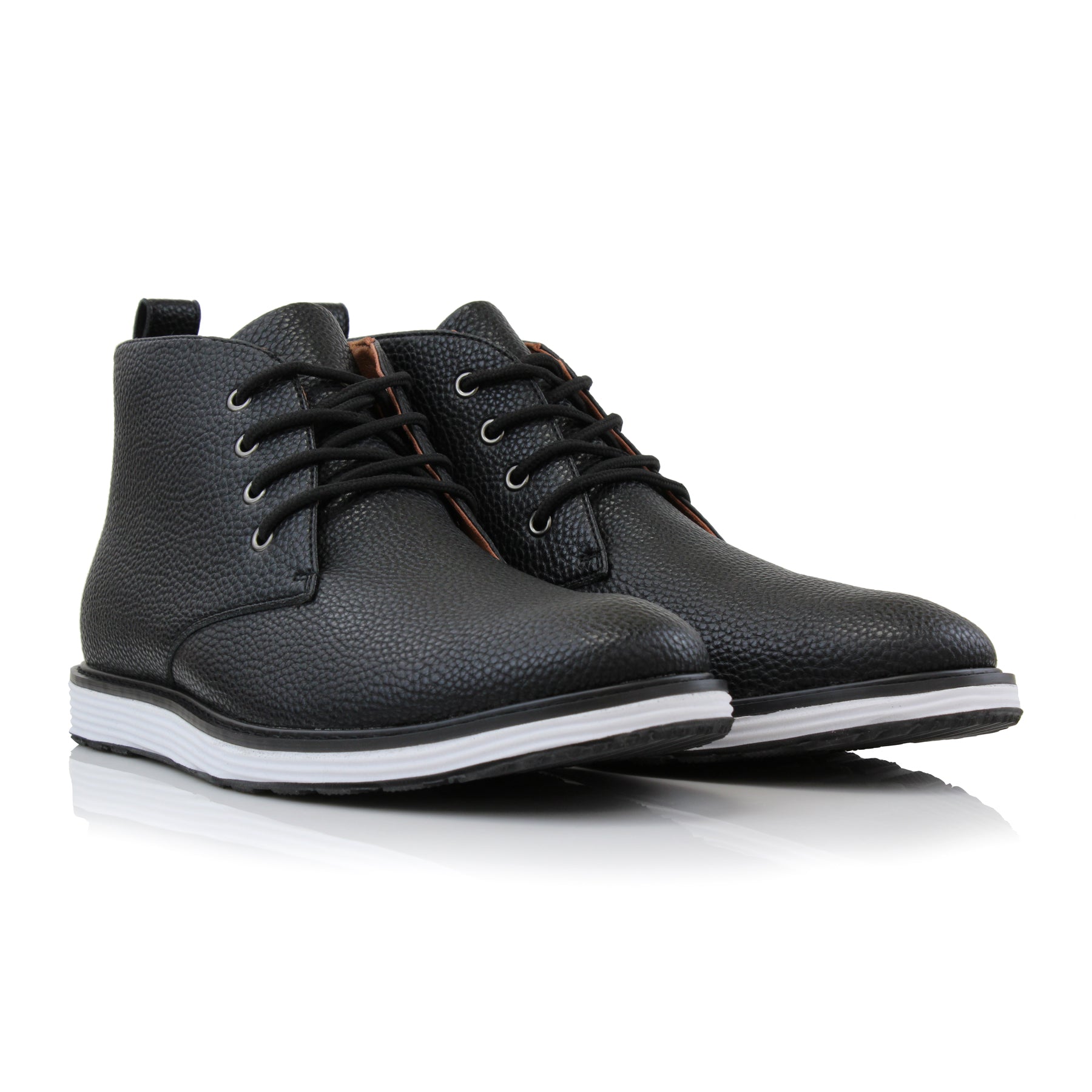 Grained Leather Sneaker Boots | Hugo by Polar Fox | Conal Footwear | Paired Angle View