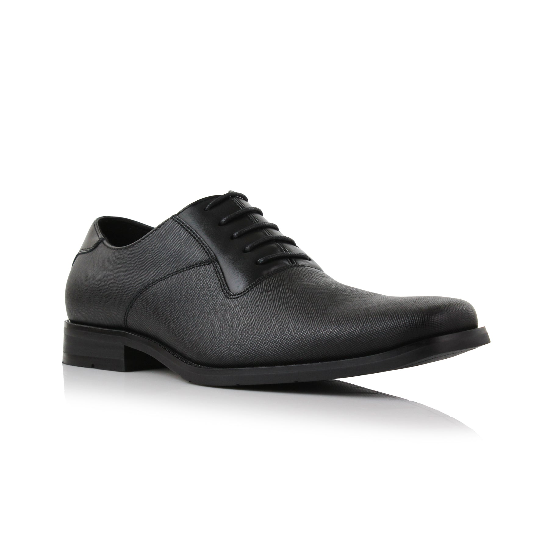 Ferro Aldo Men's Textured Square Toe Oxford