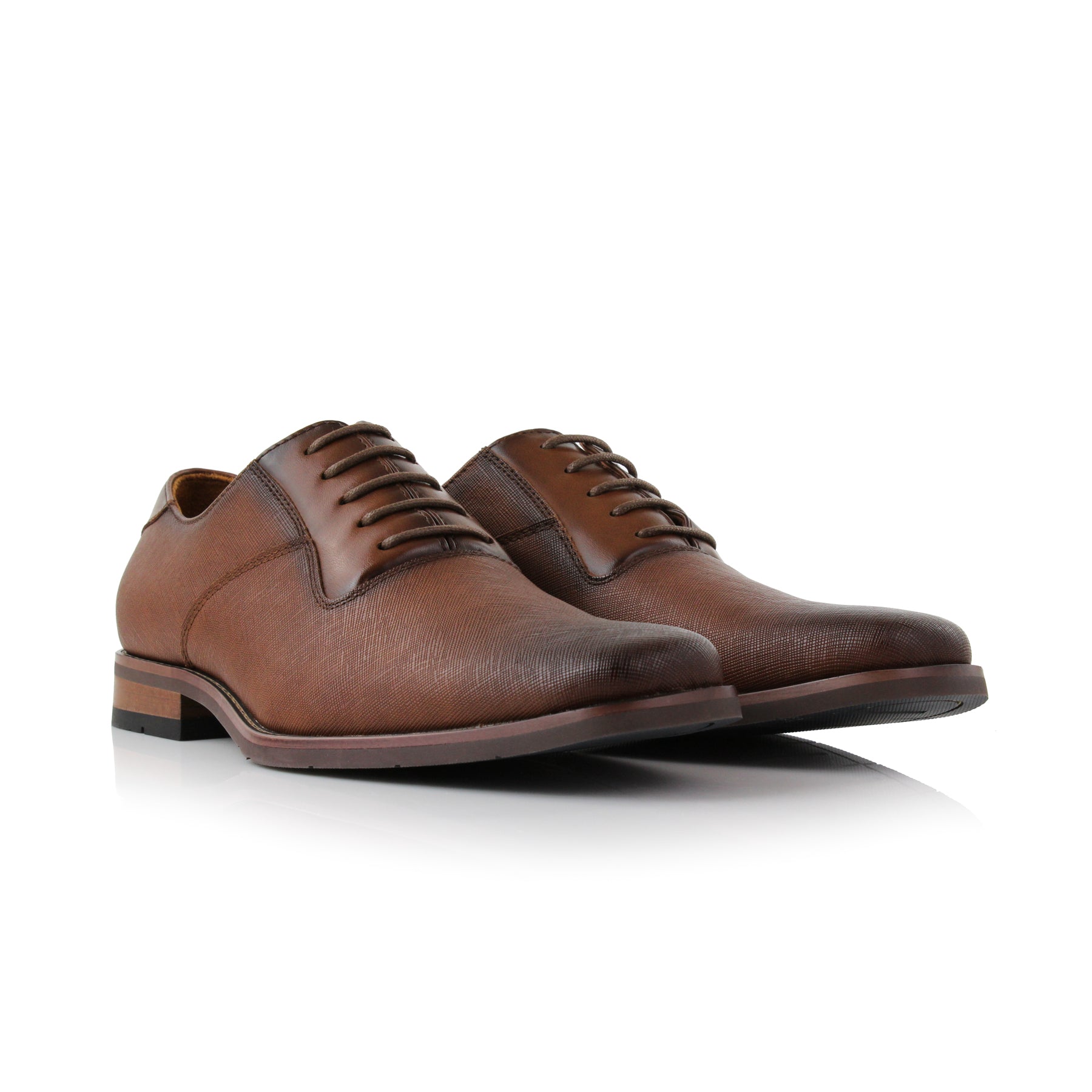 Embossed Oxford Shoes | Javier by Ferro Aldo | Conal Footwear | Paired Angle View