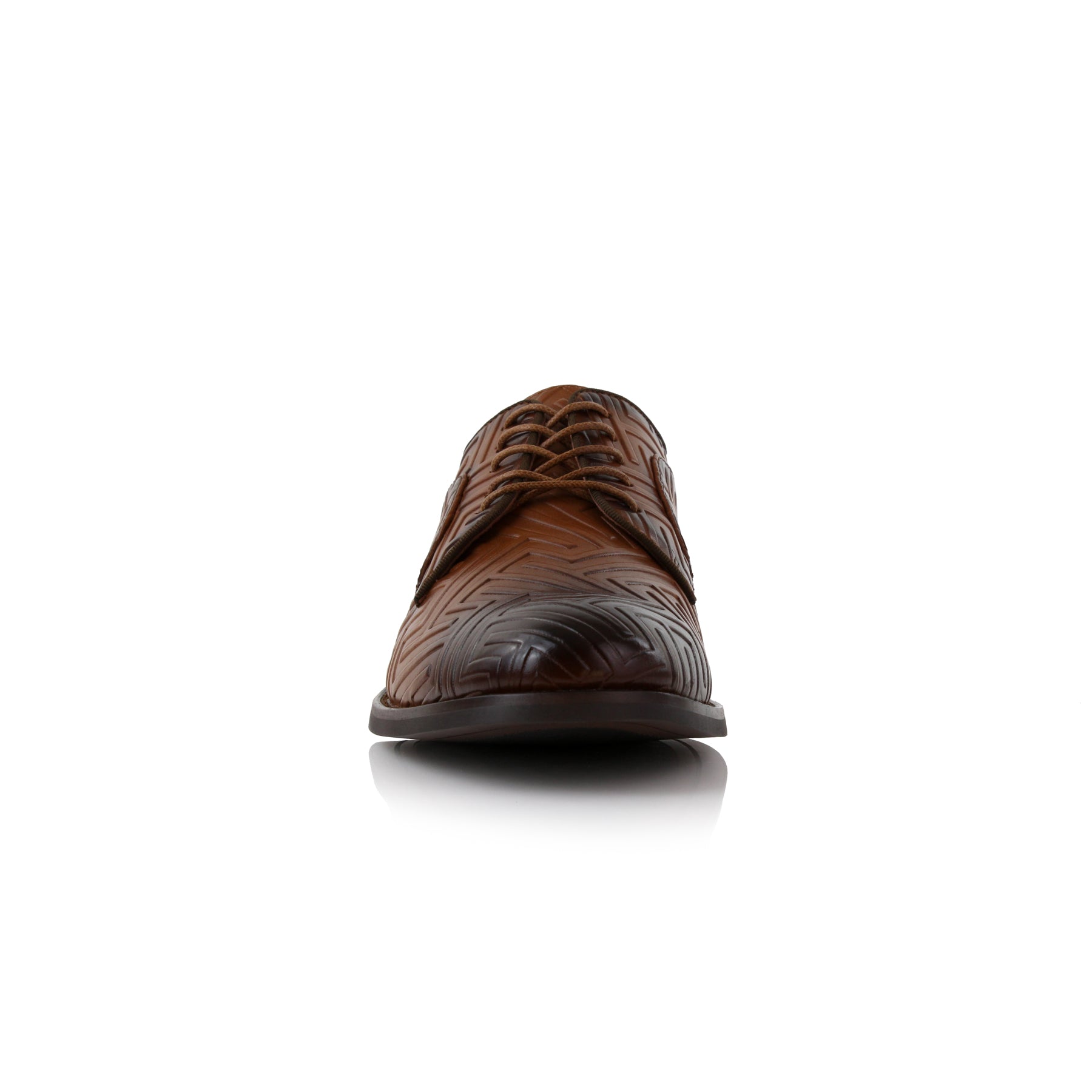 Embossed Pattern Derby Shoes | Jaxon by Ferro Aldo | Conal Footwear | Front Angle View