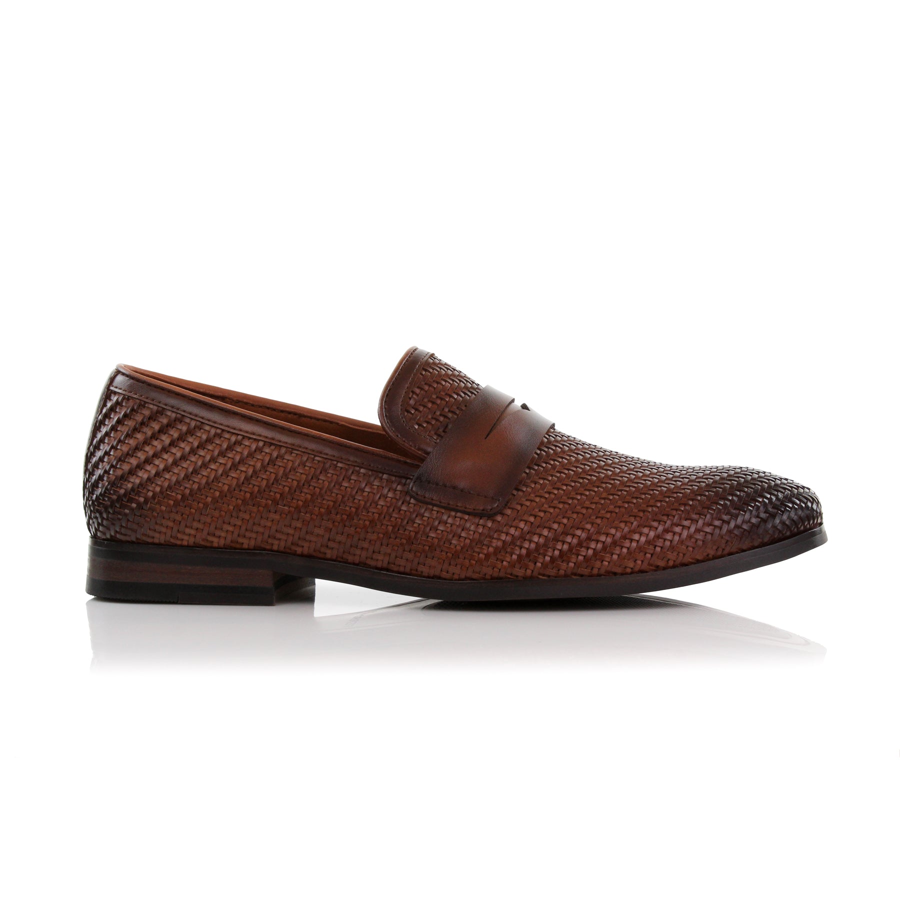 Burnished Woven Loafers | Louie by Ferro Aldo | Conal Footwear | Outer Side Angle View