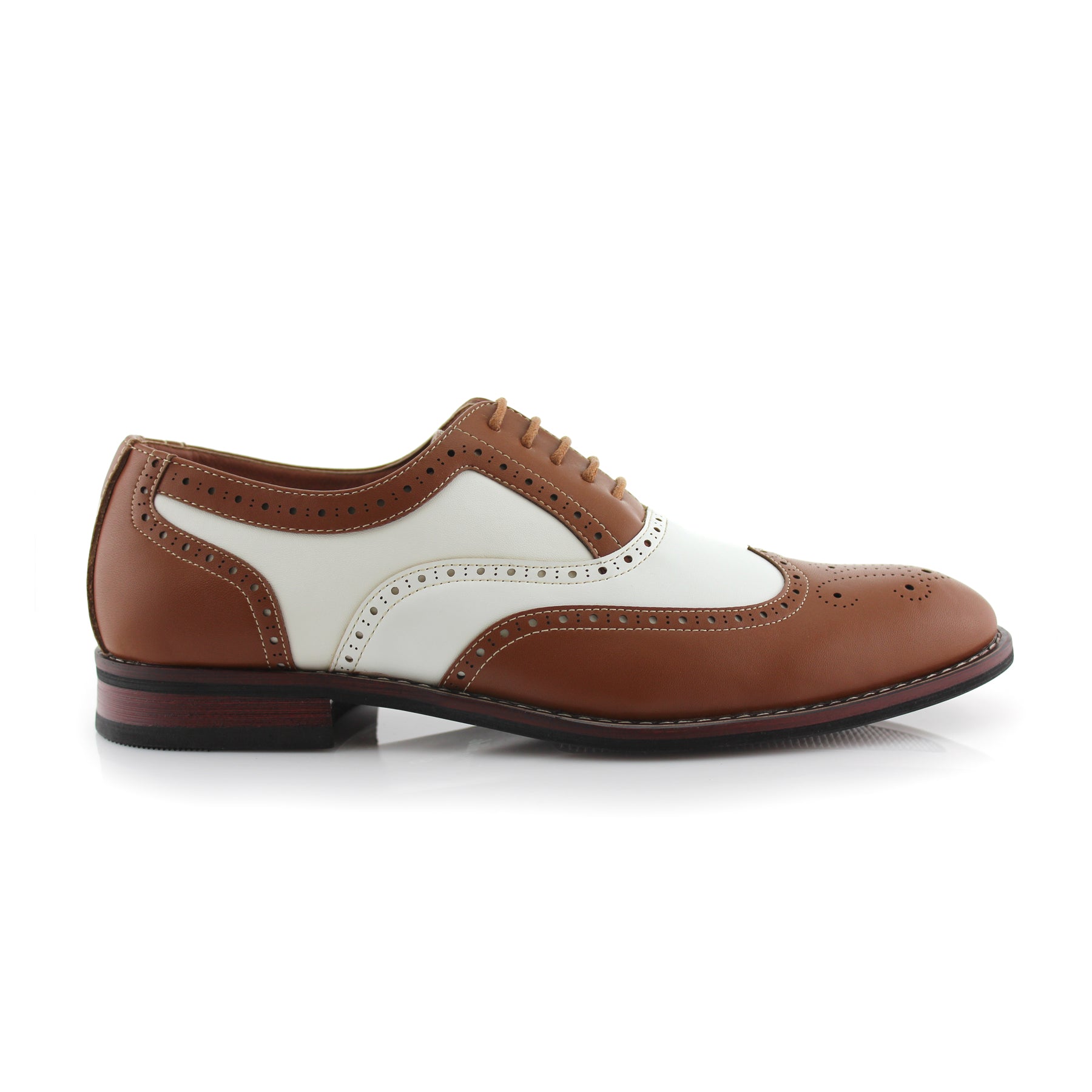 Two-Toned Brogue Wingtip Oxfords | Arthur by Ferro Aldo | Conal Footwear | Outer Side Angle View