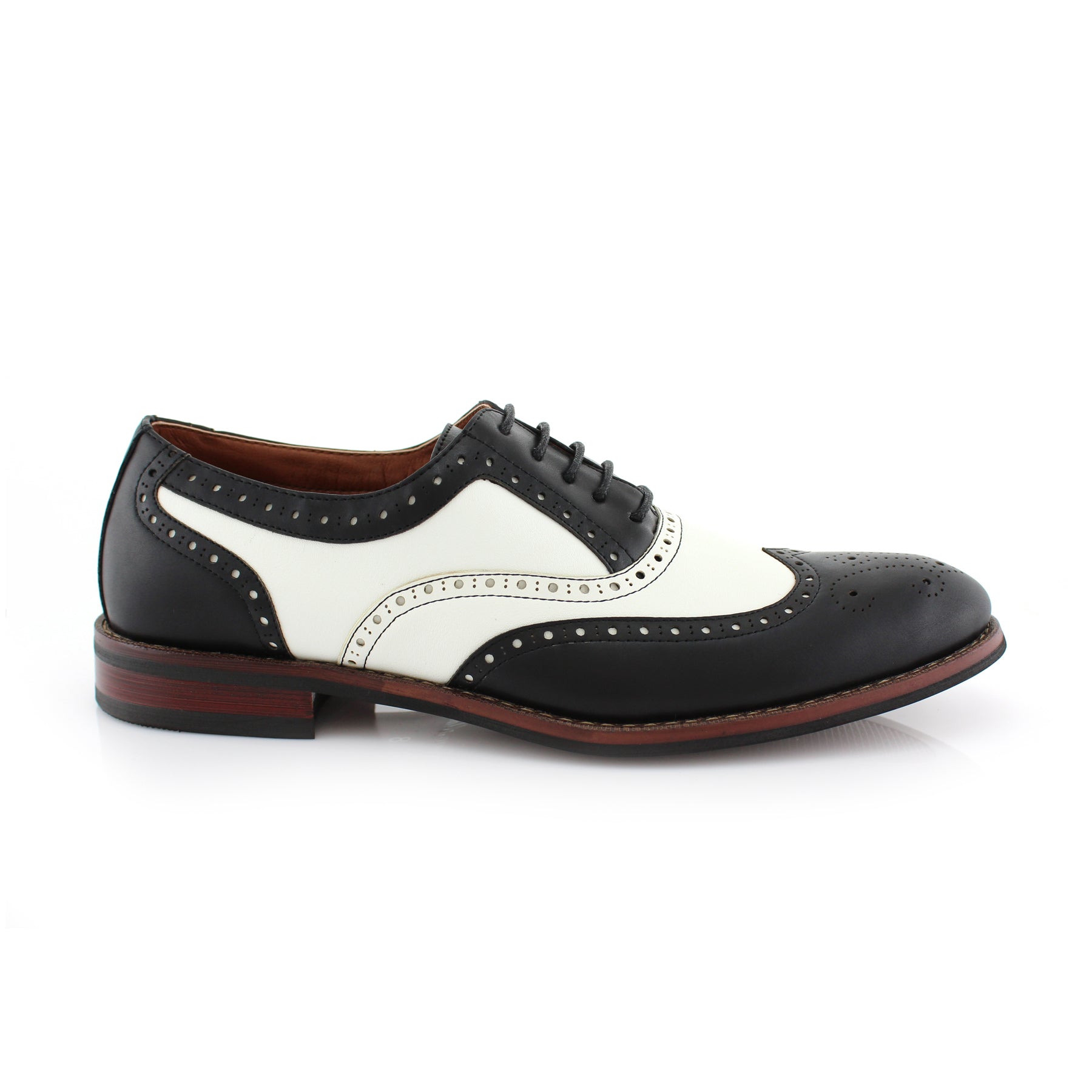 Two-Toned Brogue Wingtip Oxfords | Arthur by Ferro Aldo | Conal Footwear | Outer Side Angle View