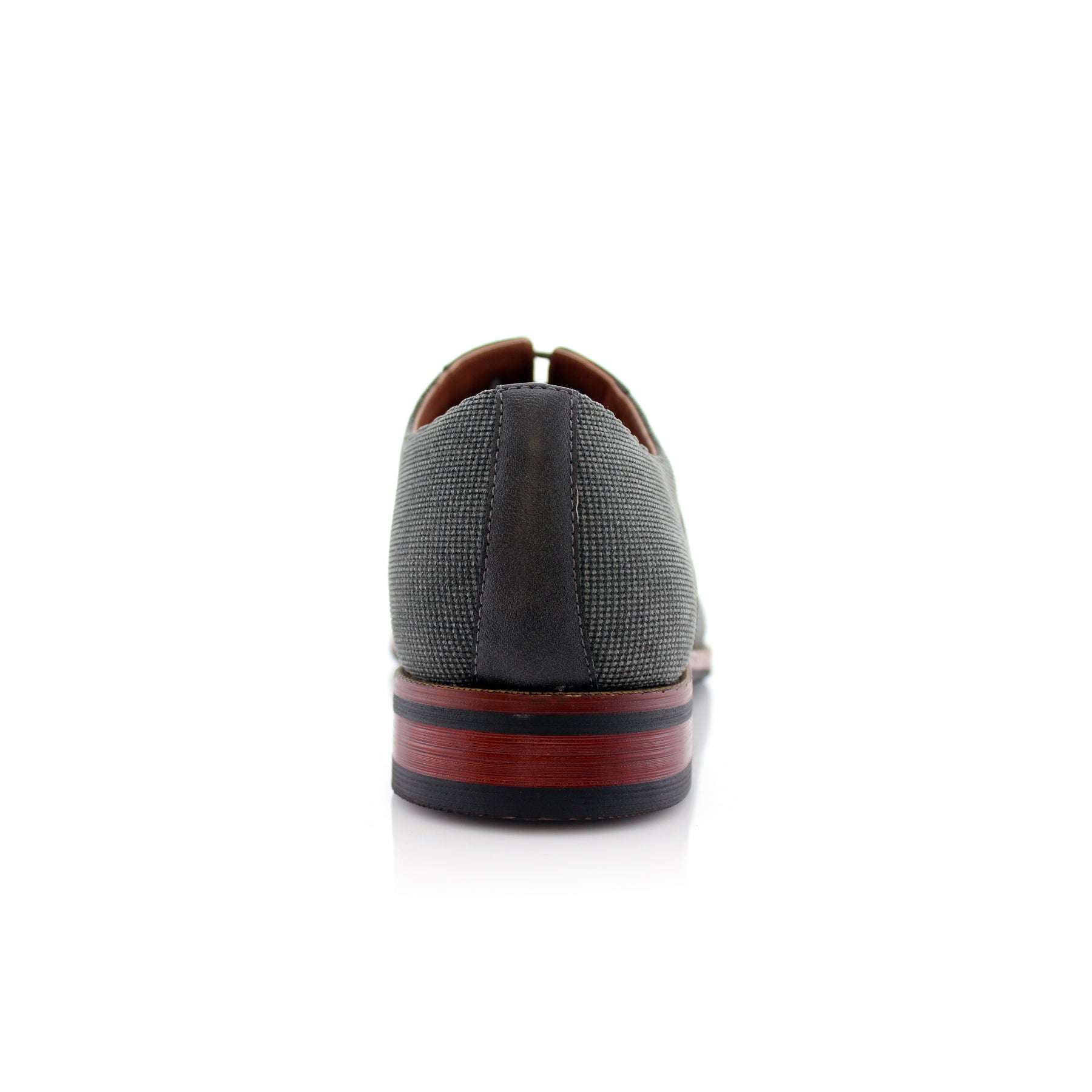 Duo-Textured Velvet Oxfords | Baxter by Ferro Aldo | Conal Footwear | Back Angle View