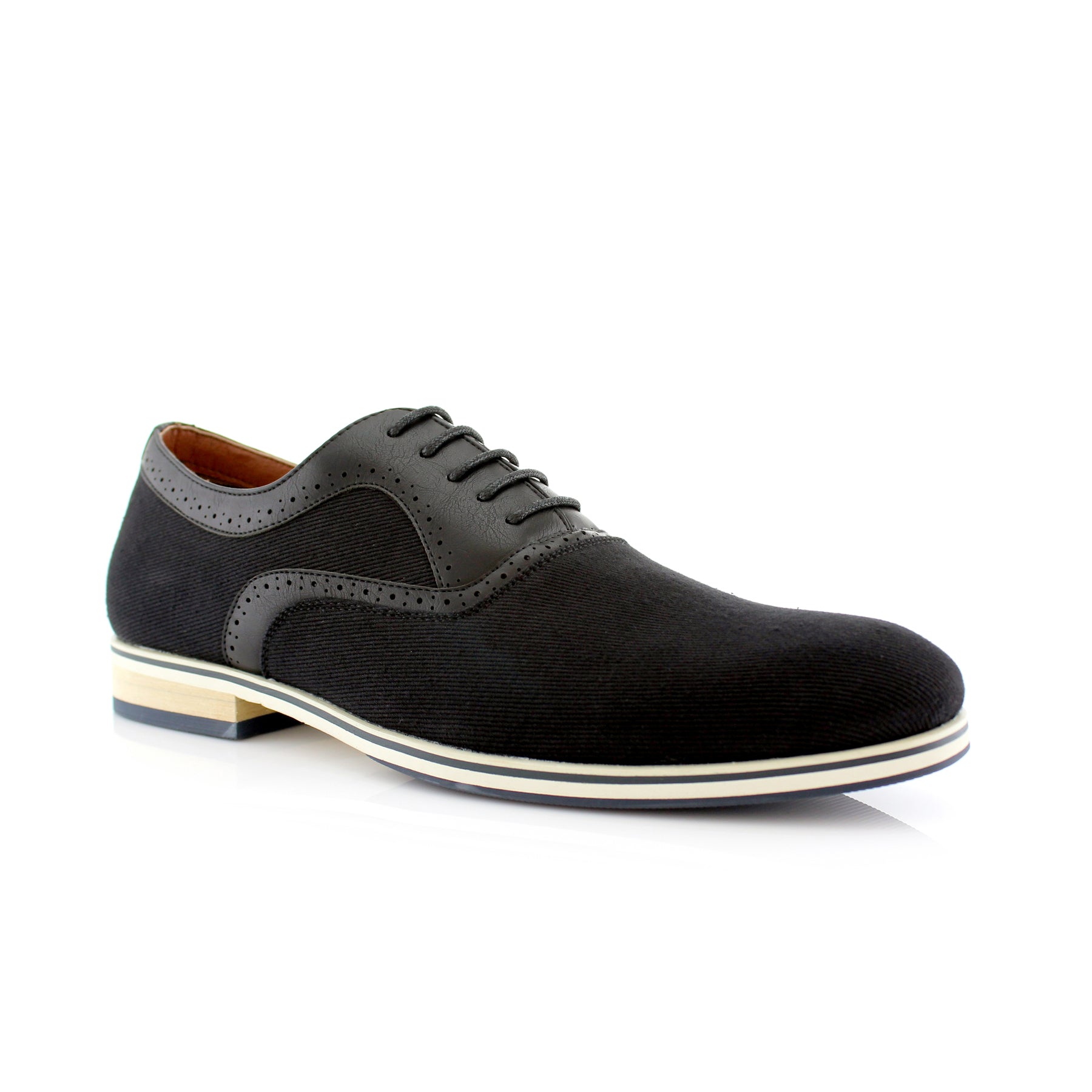 Duo-Textured Casual Oxfords | Edmonds by Ferro Aldo | Conal Footwear | Main Angle View