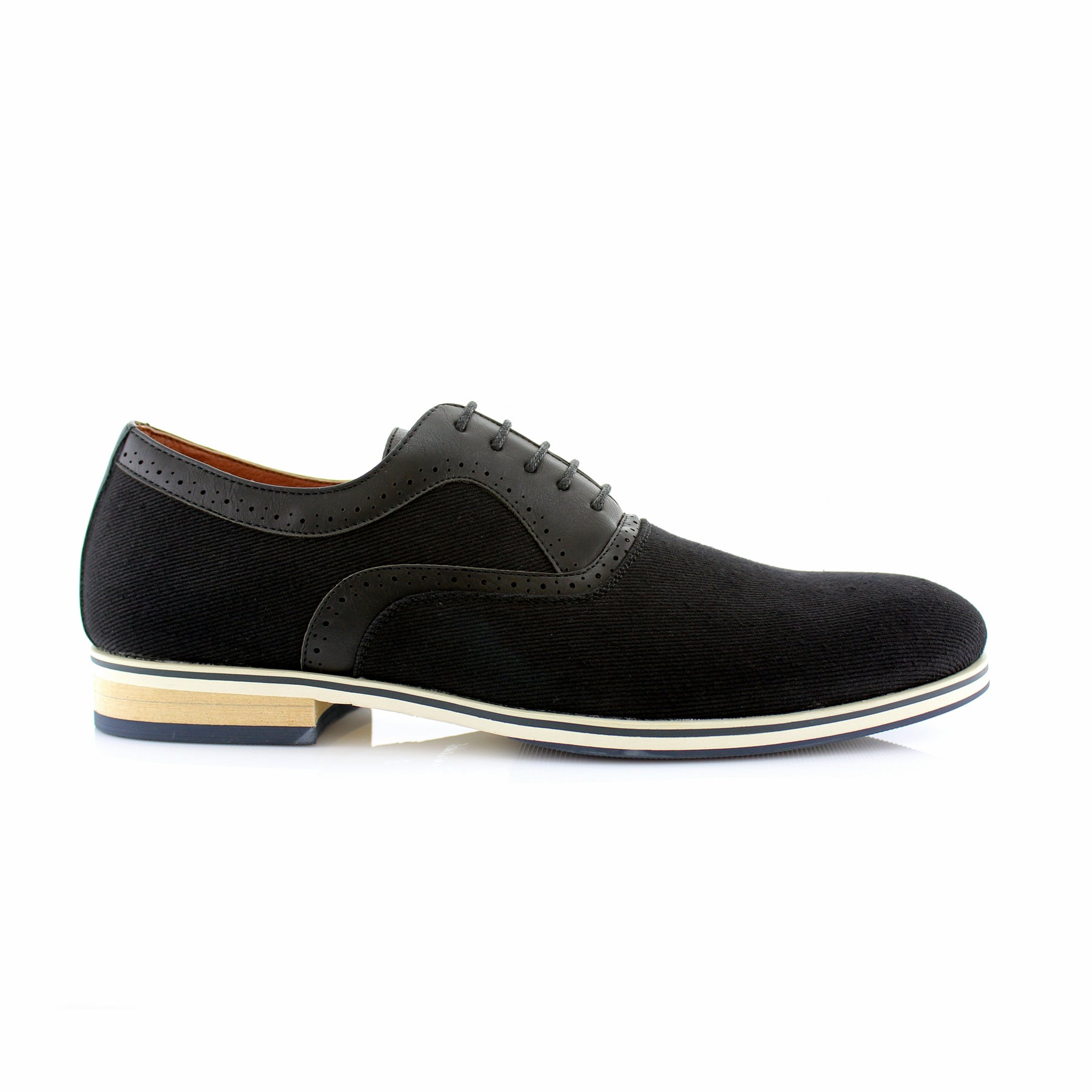 Duo-Textured Casual Oxfords | Edmonds by Ferro Aldo | Conal Footwear | Outer Side Angle View
