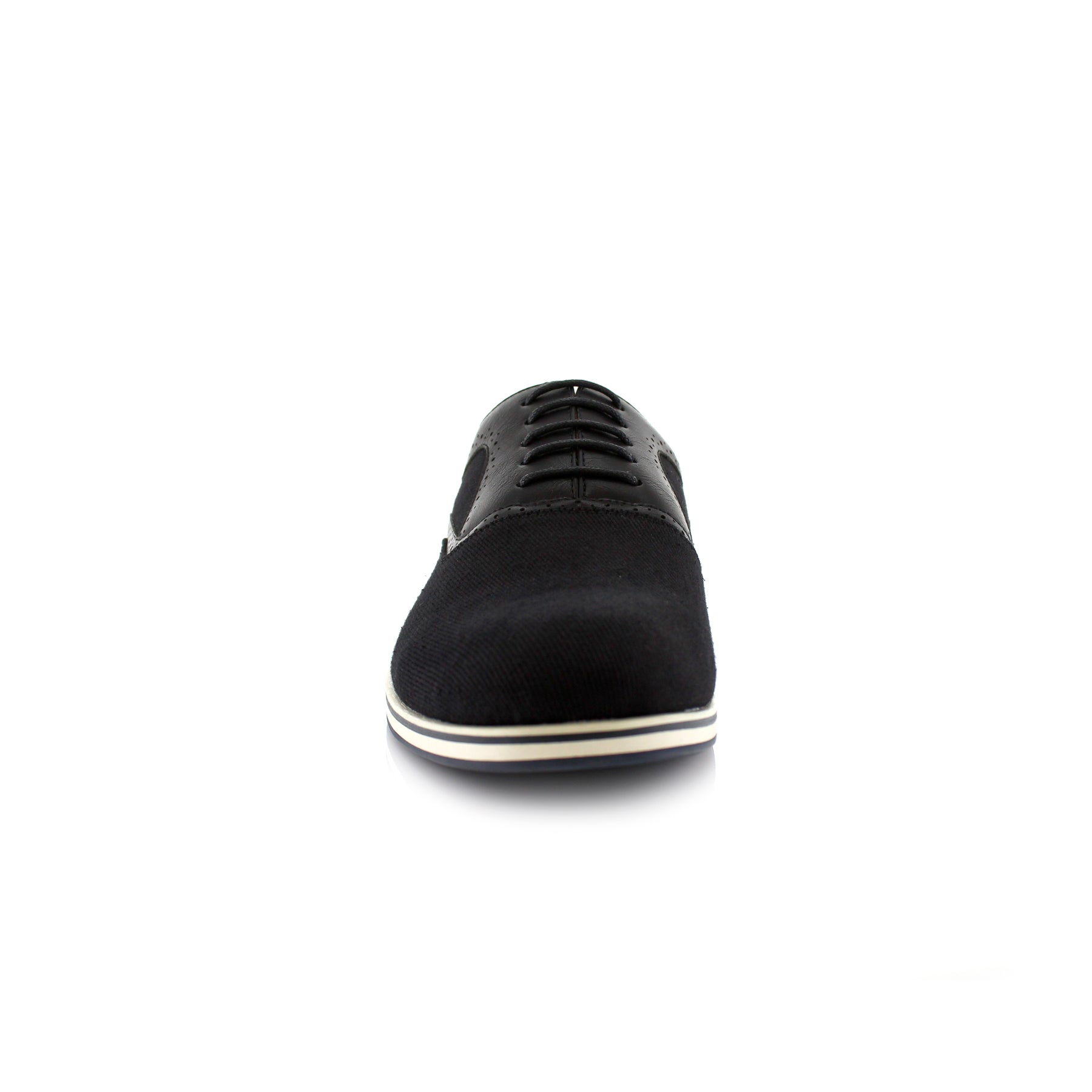 Duo-Textured Casual Oxfords | Edmonds by Ferro Aldo | Conal Footwear | Front Angle View