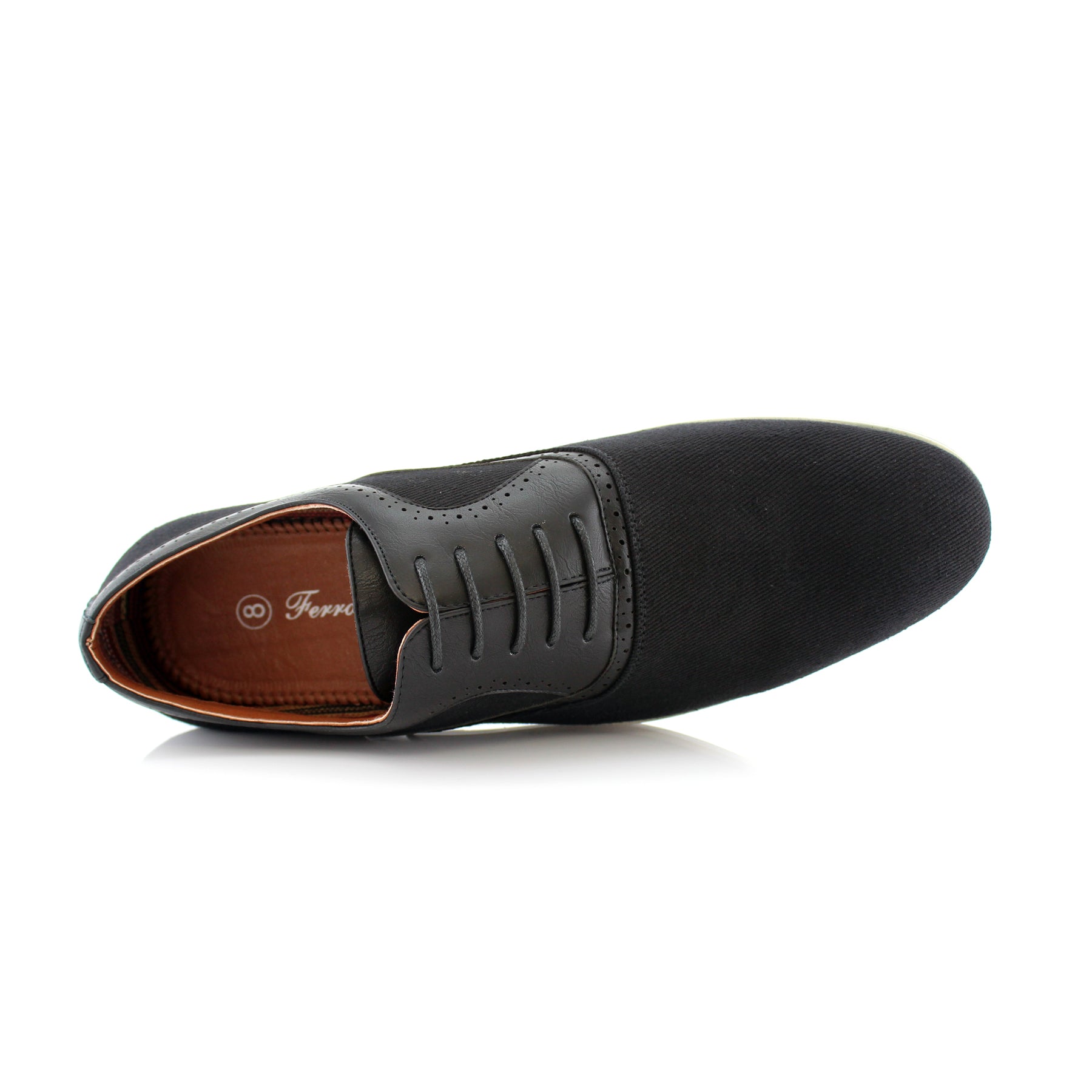 Duo-Textured Casual Oxfords | Edmonds by Ferro Aldo | Conal Footwear | Top-Down Angle View