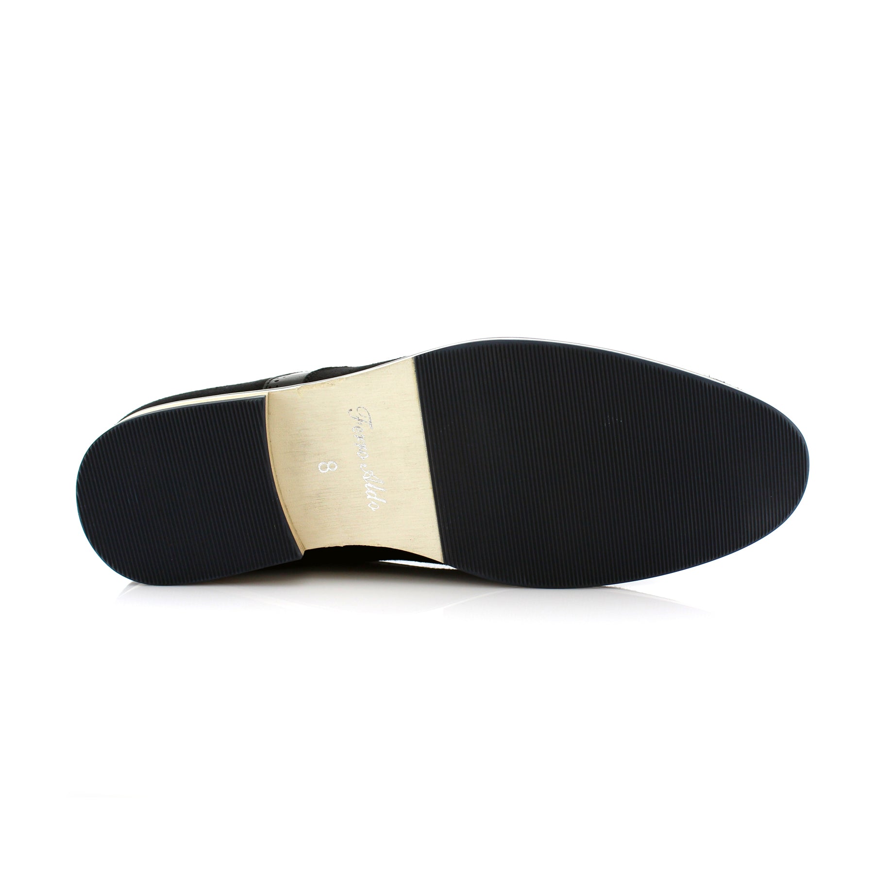 Duo-Textured Casual Oxfords | Edmonds by Ferro Aldo | Conal Footwear | Bottom Sole Angle View