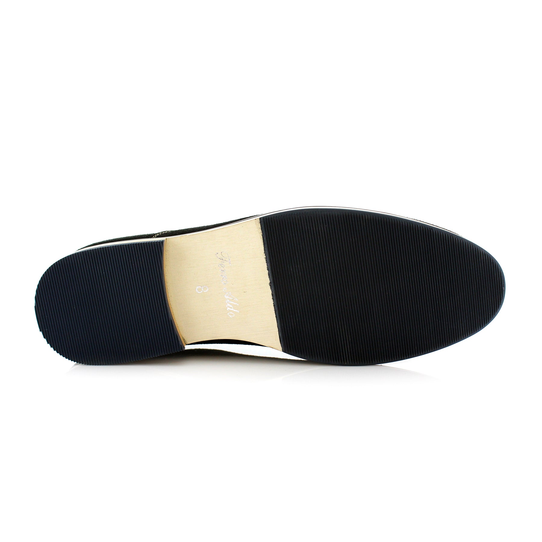 Cap-Toe Suede Oxfords | Bernie by Ferro Aldo | Conal Footwear | Bottom Sole Angle View