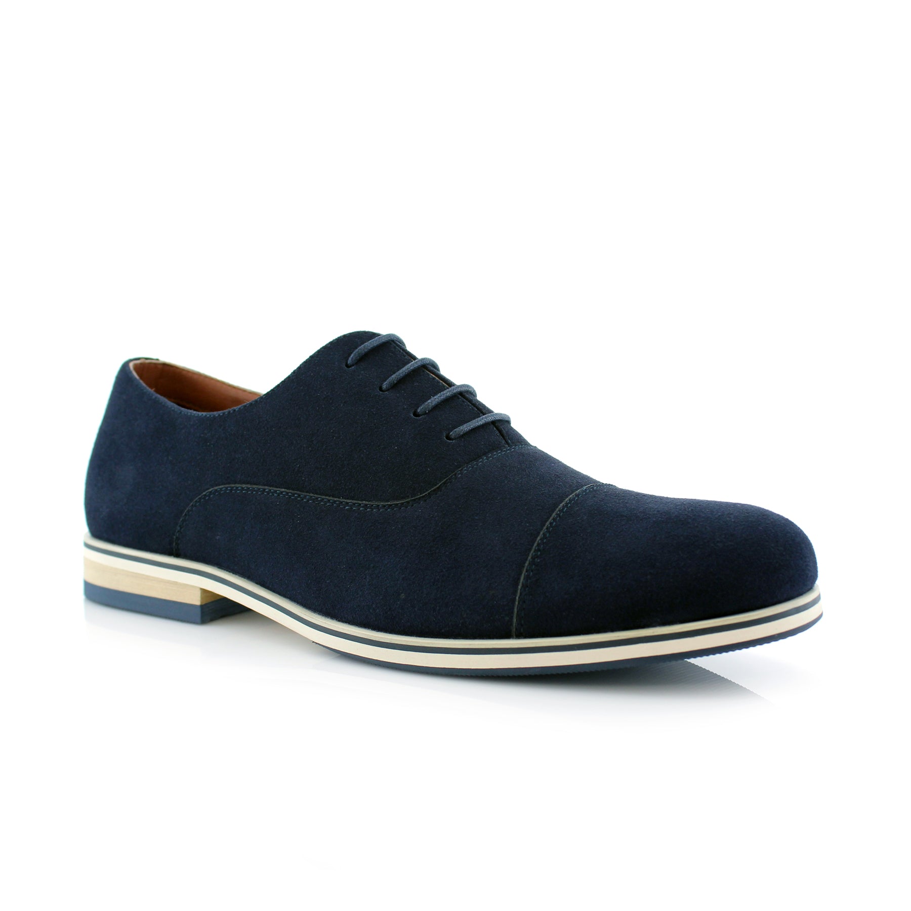 Cap-Toe Suede Oxfords | Bernie by Ferro Aldo | Conal Footwear | Main Angle View