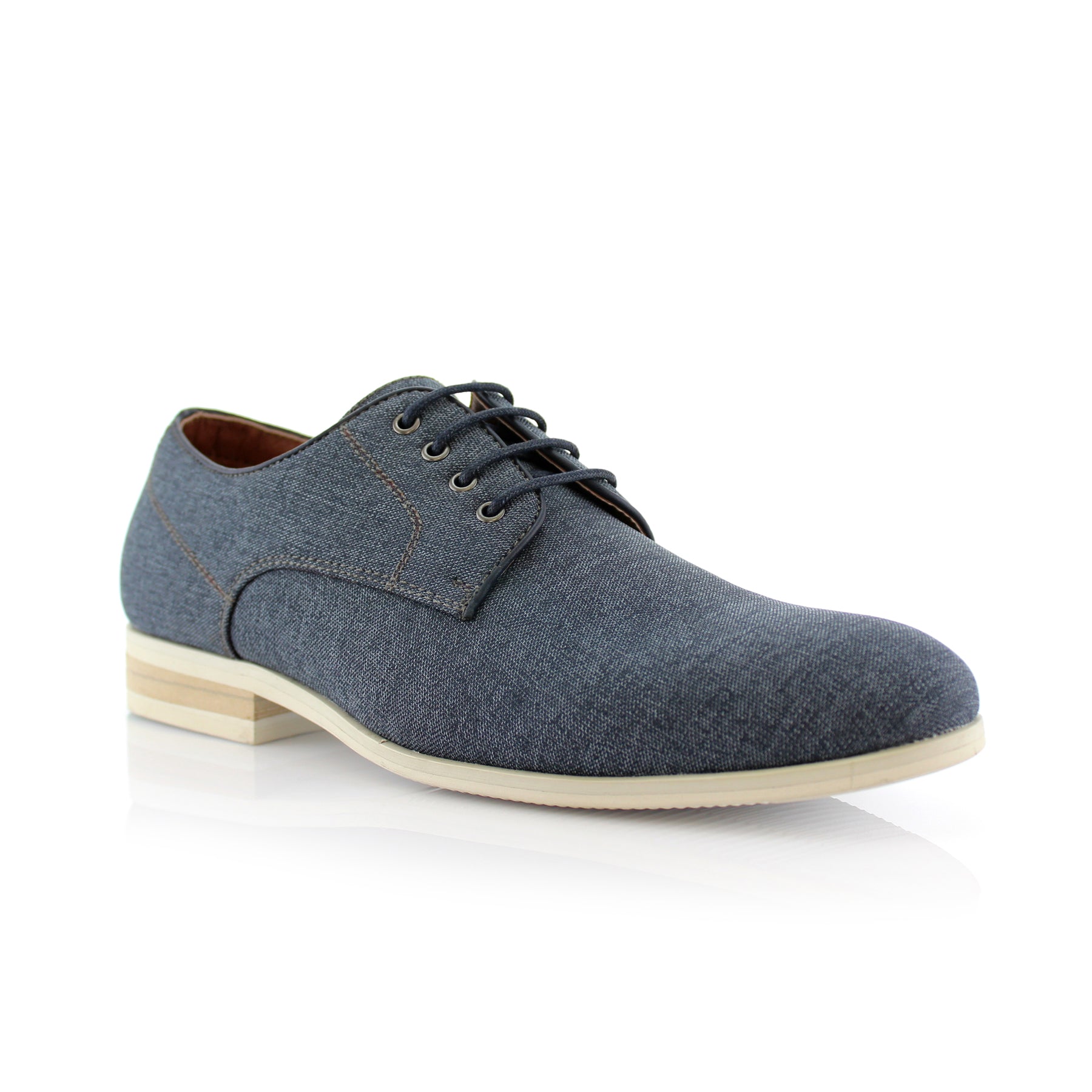Ferro Aldo Nash Men's Canvas Nylon Business Casual Formal Fashion Lace Up Ankle Work Shoe's, Size: 12, Blue