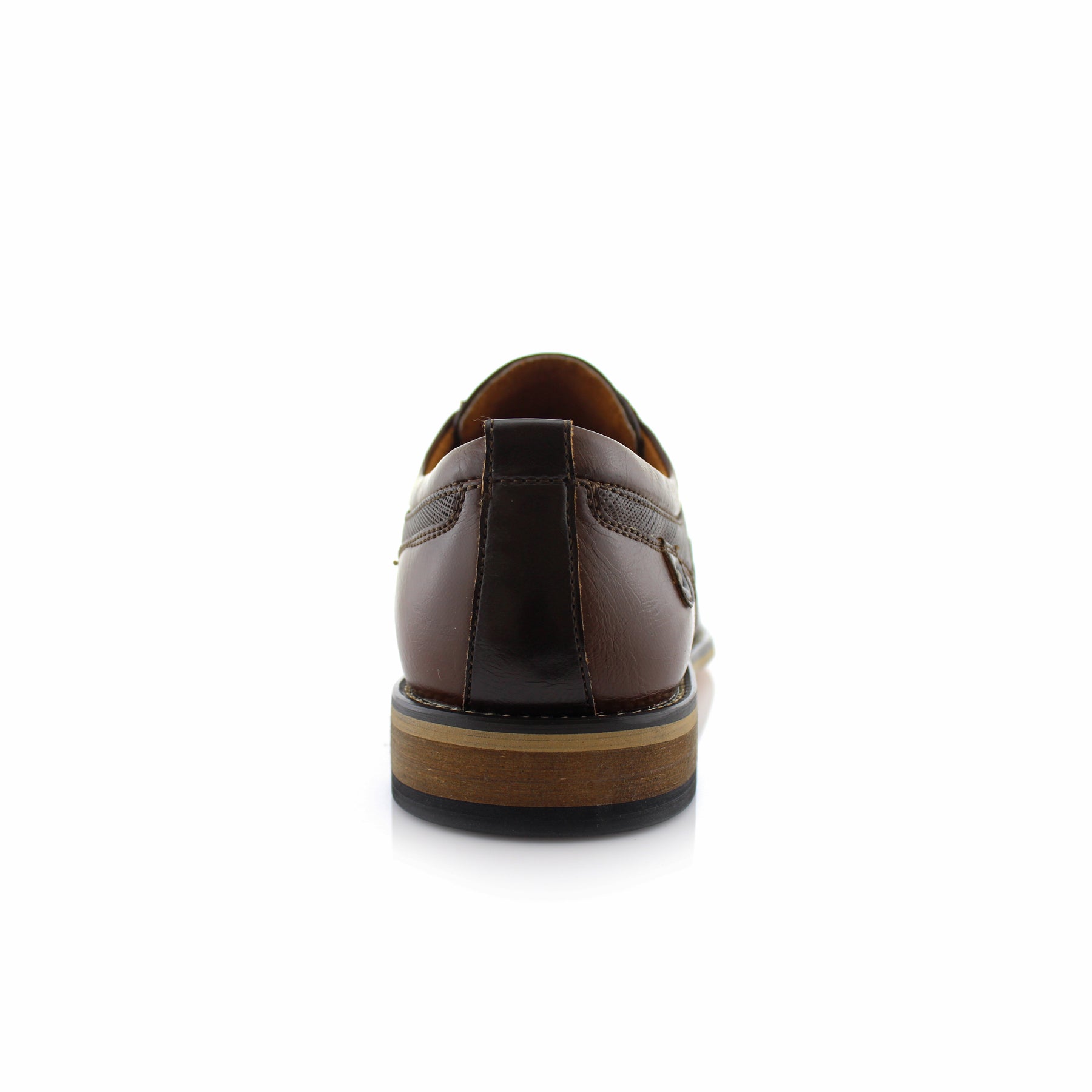 Embossed Cap-Toe Derby Shoes | Damian by Ferro Aldo | Conal Footwear | Back Angle View