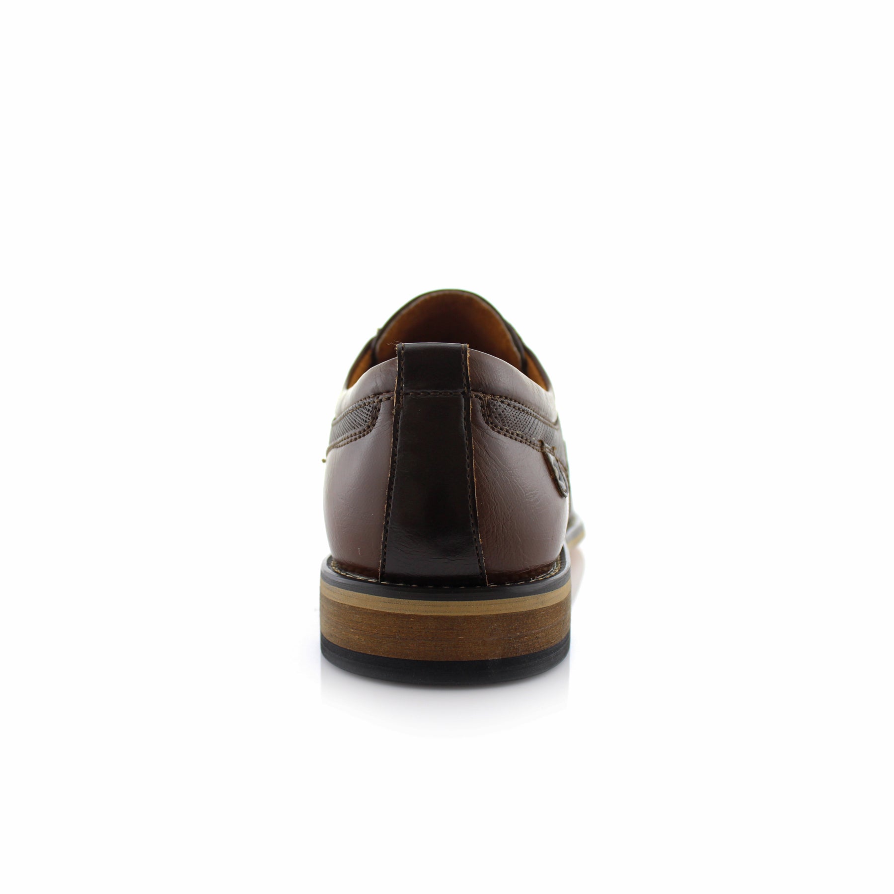 Embossed Cap-Toe Derby Shoes | Damian by Ferro Aldo | Conal Footwear | Back Angle View
