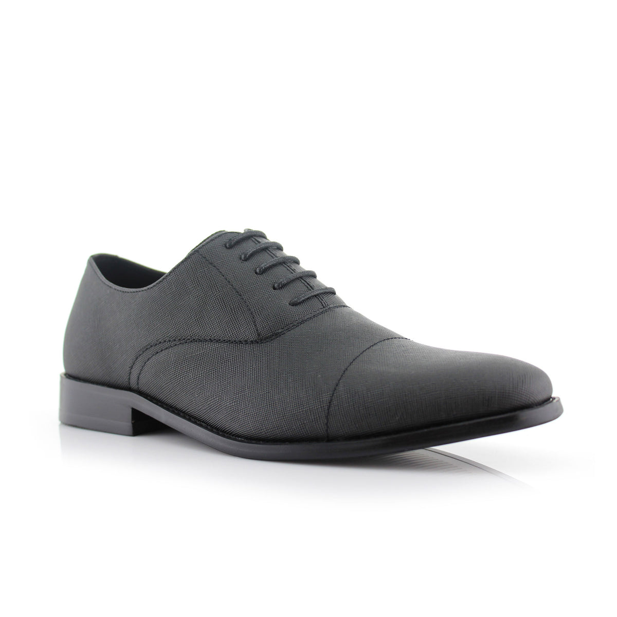 Classic Gray Men\'s Oxford Shoes Medallion Toe Oxford- Gray Dress Shoes for Men by Lethato main image 4