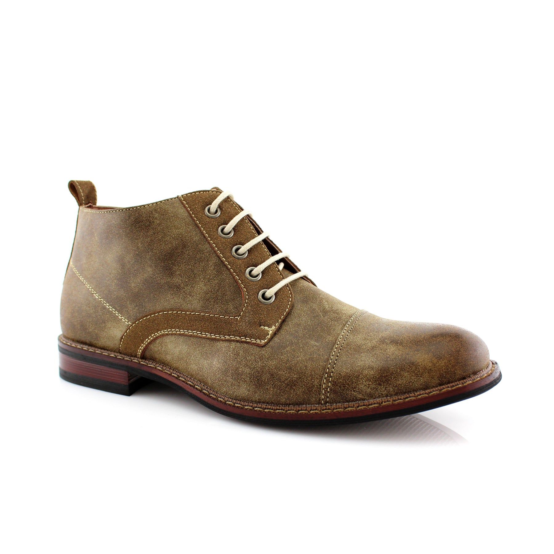 Duo-Textured Ankle Derby Boots | Eli by Ferro Aldo | Conal Footwear | Main Angle View