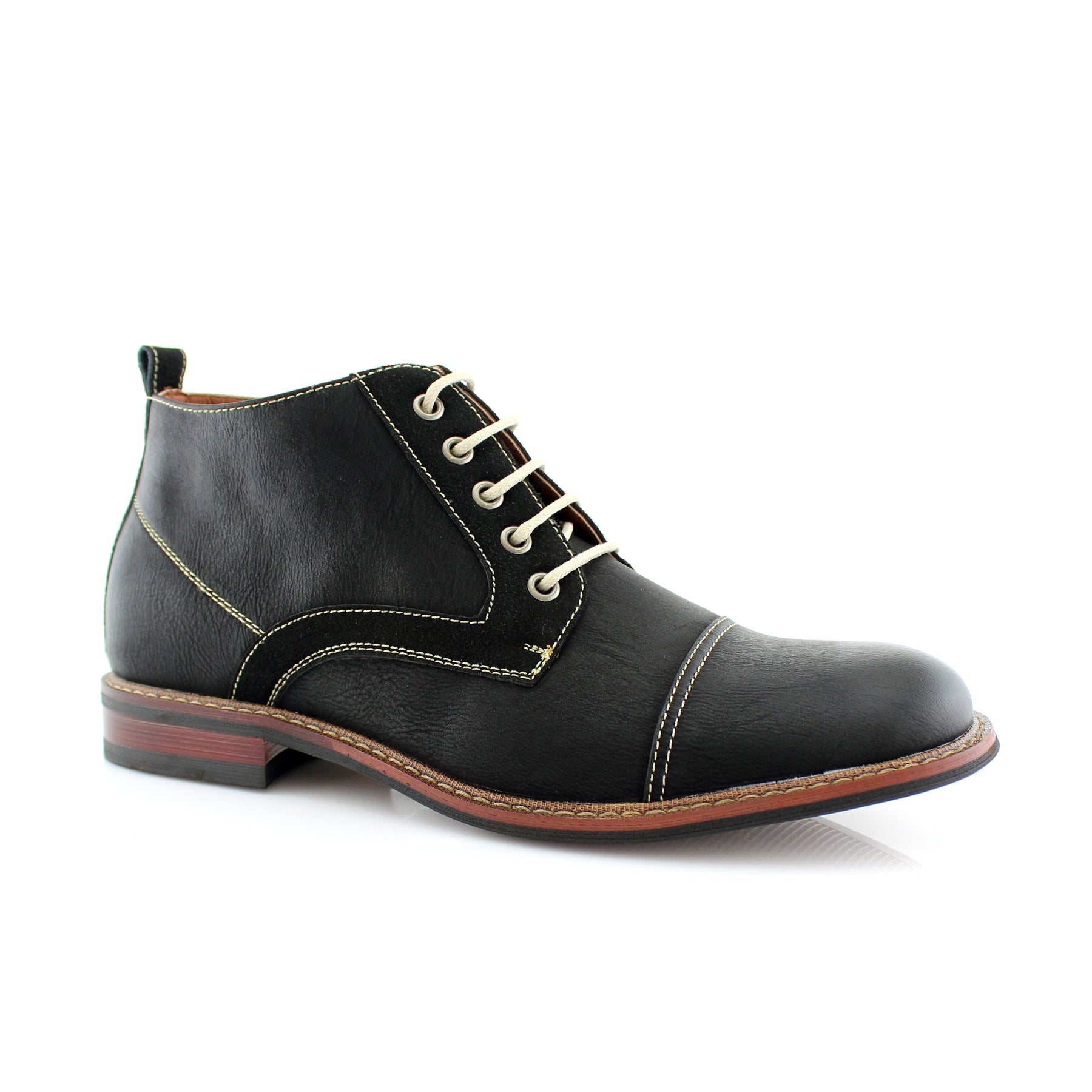 Ferro Aldo Men's Cap Toe Chukka Dress Boots