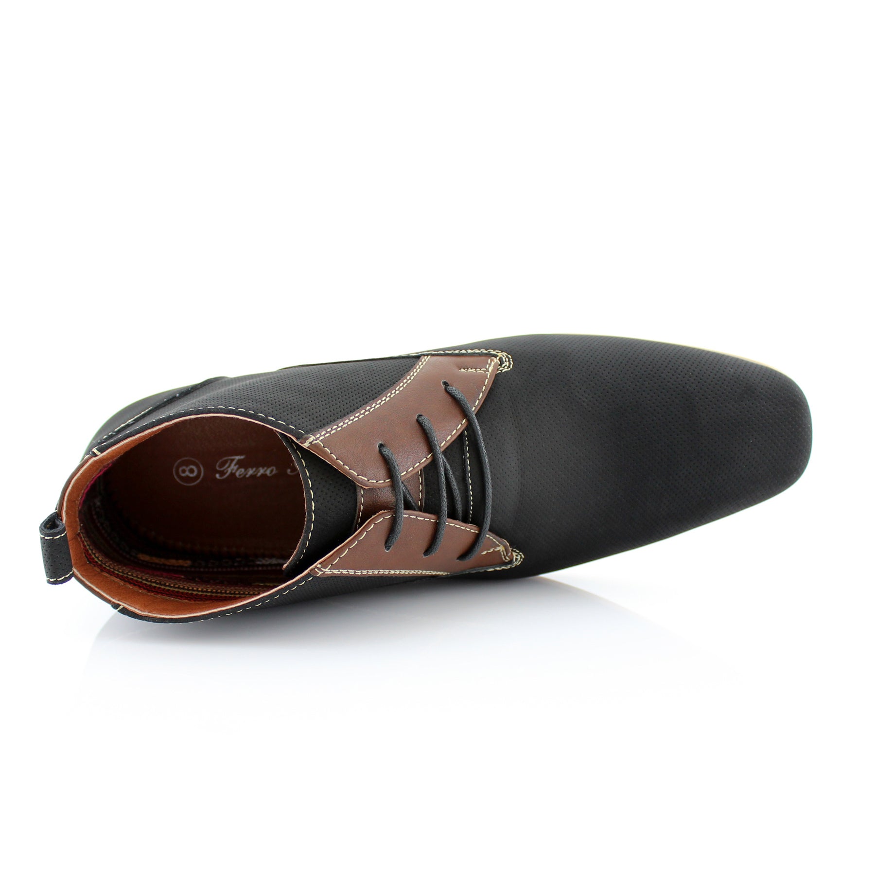 Perforated Chukka Boots | Jacob by Ferro Aldo | Conal Footwear | Top-Down Angle View