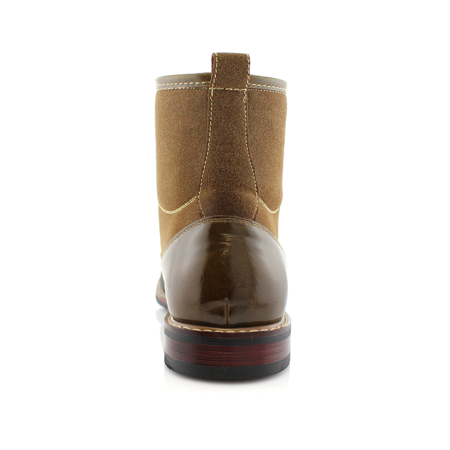 Duo-Textured Two-Toned Boots | Lenny by Ferro Aldo | Conal Footwear | Back Angle View