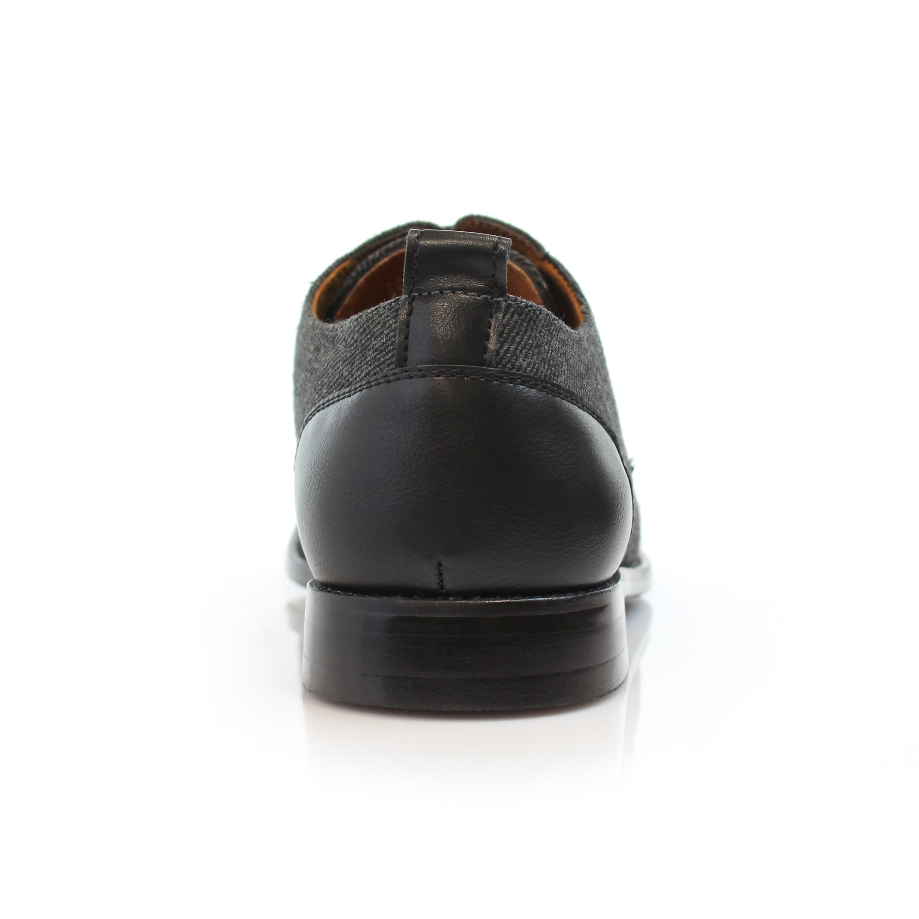 Duo-textured Woolen Derby Dress Shoes | Clifford by Polar Fox | Conal Footwear | Back Angle View