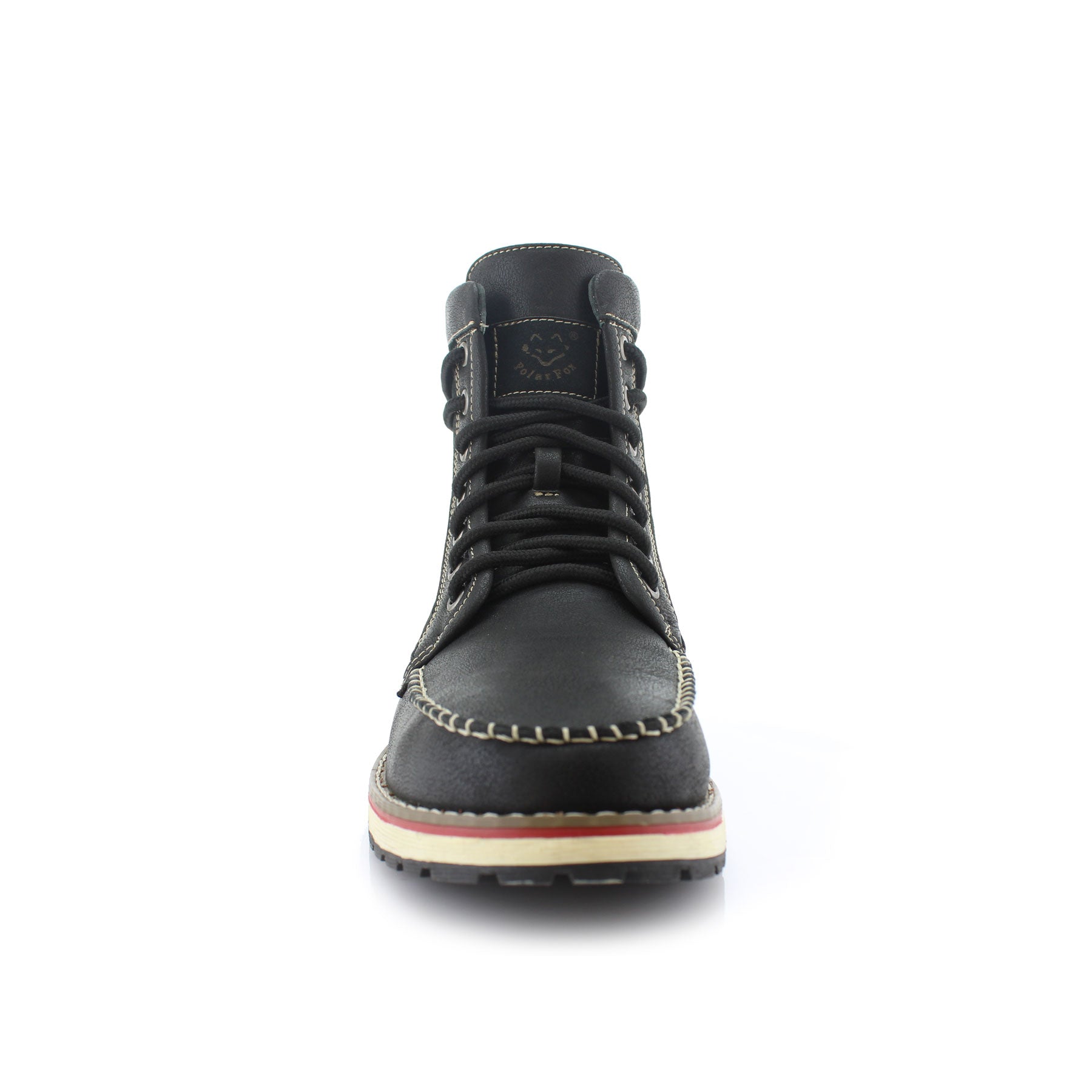 Moccasin-Style Moc-Toe Boots | Jasper by Polar Fox | Conal Footwear | Front Angle View