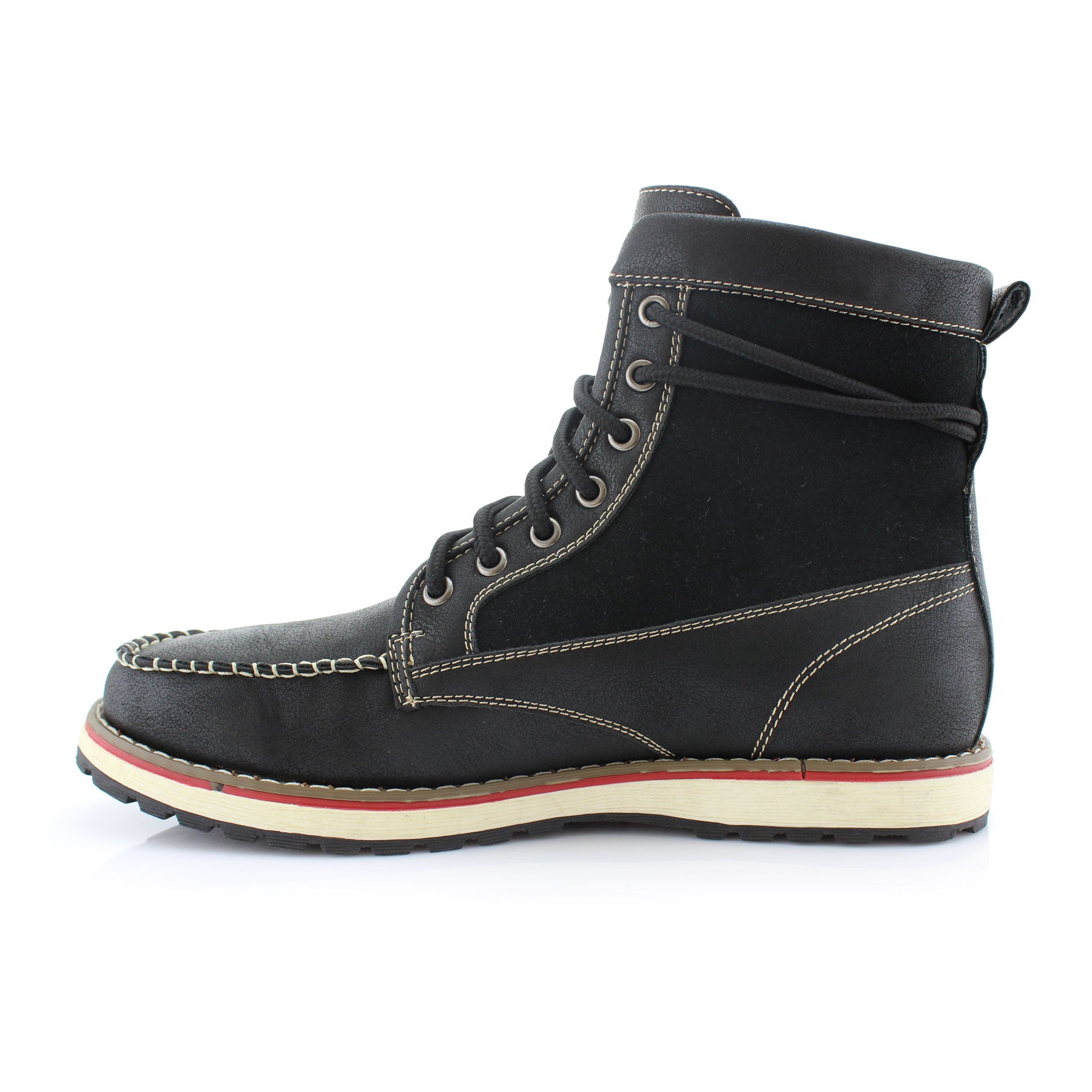 Moccasin-Style Moc-Toe Boots | Jasper by Polar Fox | Conal Footwear | Inner Side Angle View