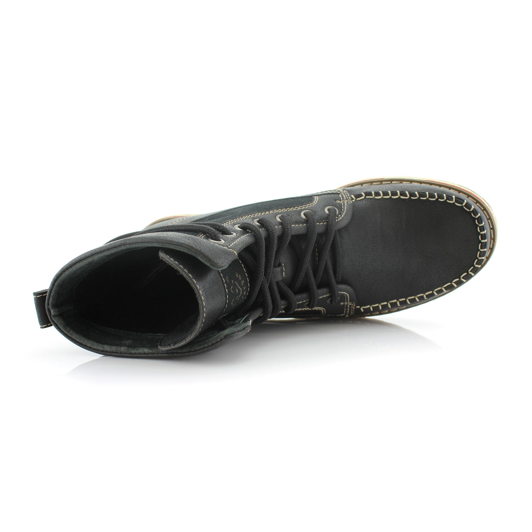 Moccasin-Style Moc-Toe Boots | Jasper by Polar Fox | Conal Footwear | Top-Down Angle View