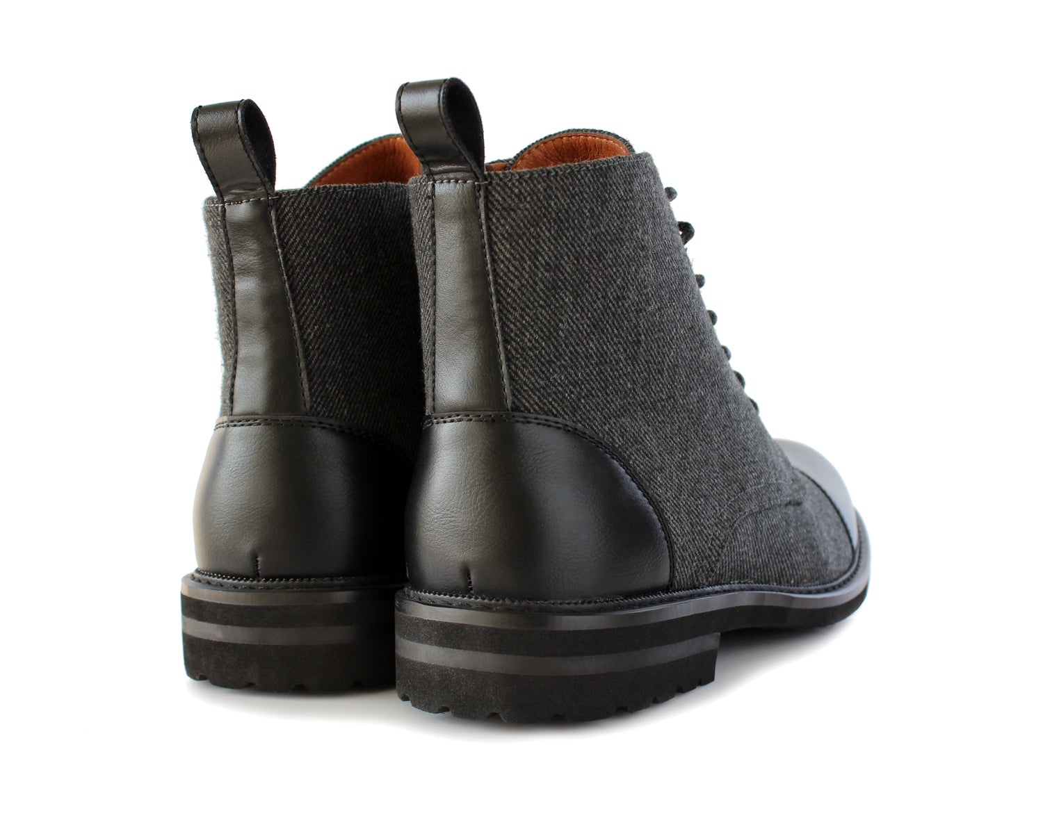 Duo-textured Woolen Derby Boots | Brooke by Polar Fox | Conal Footwear | Paired Back Angle View