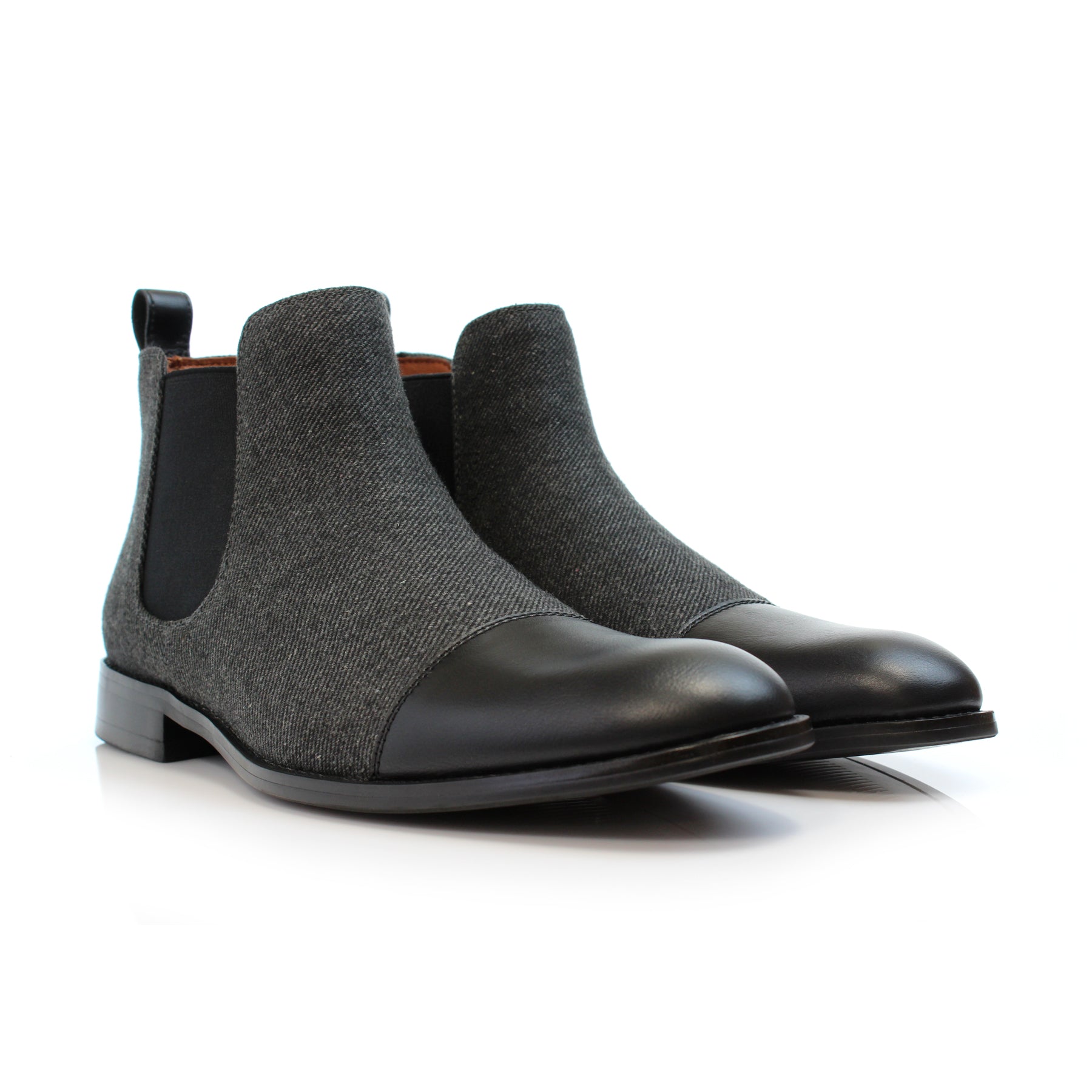 Duo-Textured Chelsea Boots | Forbes by Polar Fox | Conal Footwear | Paired Angle View