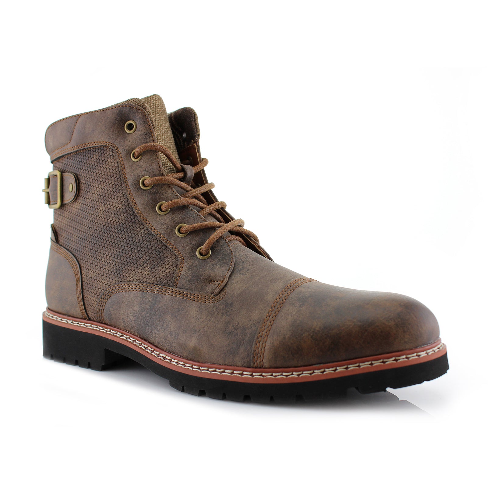 Textured Upper Combat Boots | Mcconnell by Polar Fox | Conal Footwear | Main Angle View