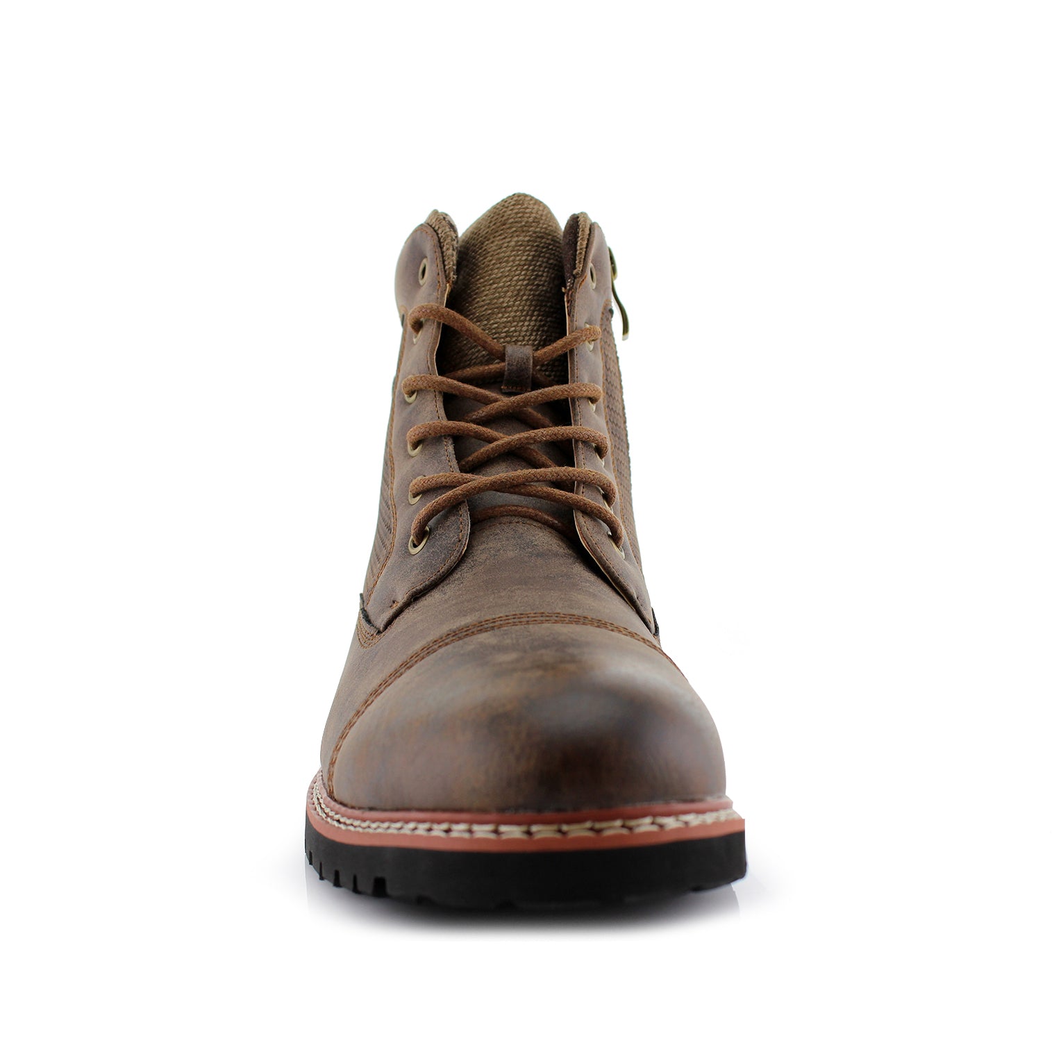 Textured Upper Combat Boots | Mcconnell by Polar Fox | Conal Footwear | Front Angle View