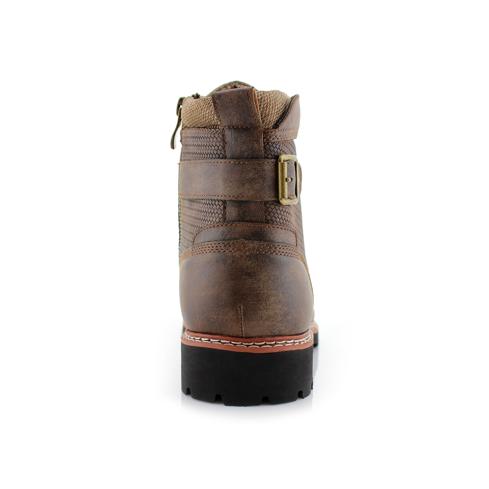 Textured Upper Combat Boots | Mcconnell by Polar Fox | Conal Footwear | Back Angle View