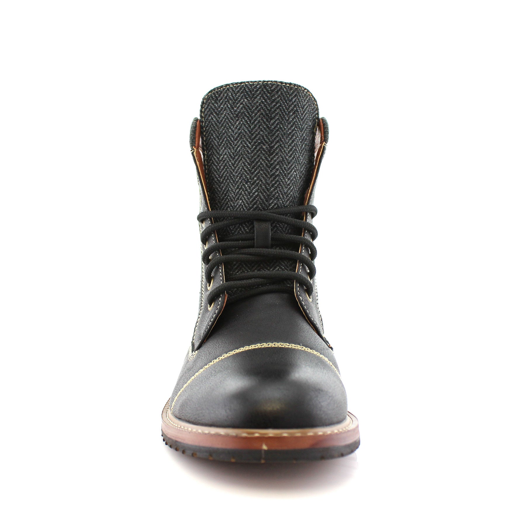Rugged Duo-Textured Boots | Elijah by Polar Fox | Conal Footwear | Front Angle View