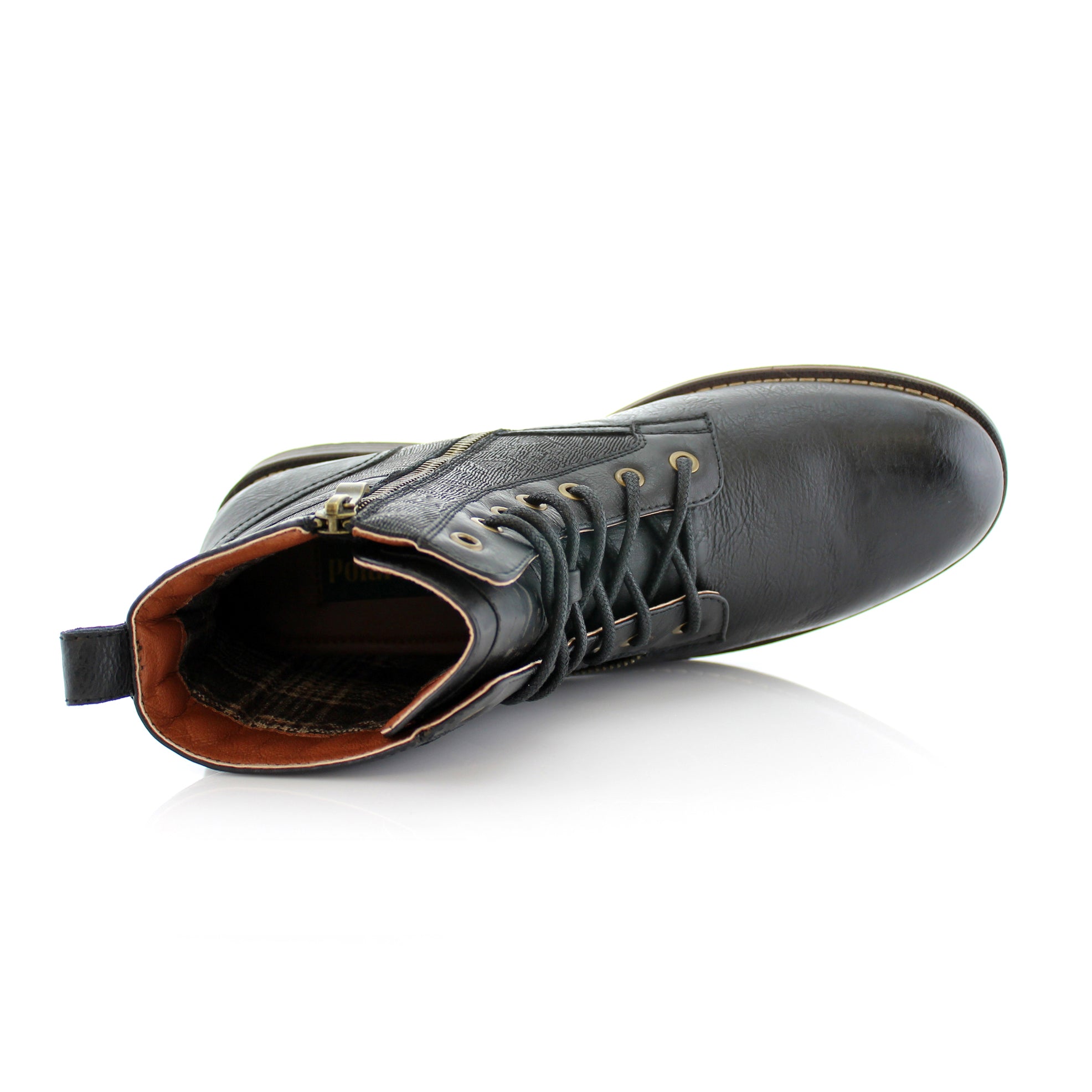Embossed High-Top Boots | Roy by Polar Fox | Conal Footwear | Top-Down Angle View