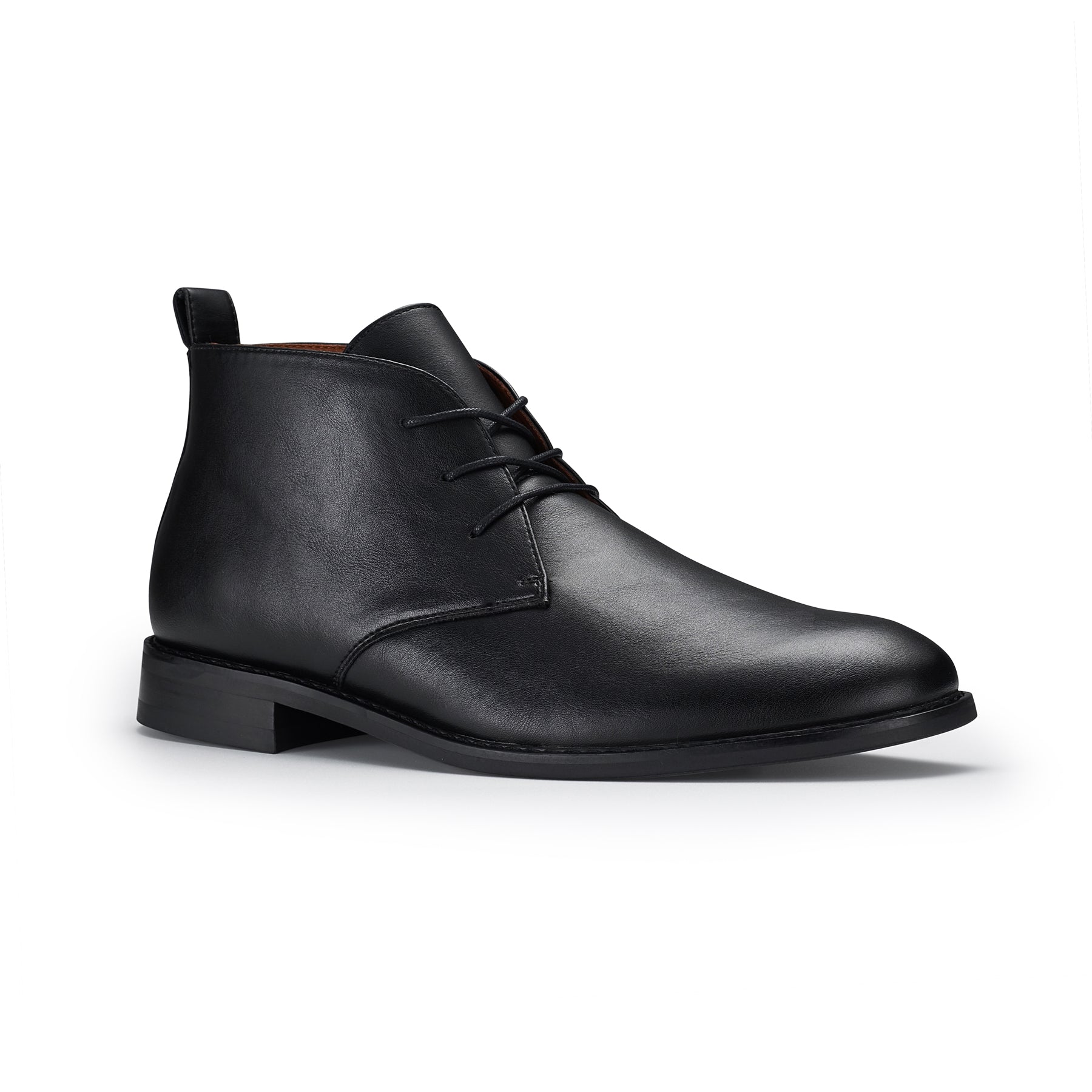 Ferro Aldo Men's Classic Chukka Boots | Pablo in Black Vegan Leather Black / 7 Ferro Aldo Men's Classic Chukka Boots | Pablo in Black Vegan Leather Black / 7