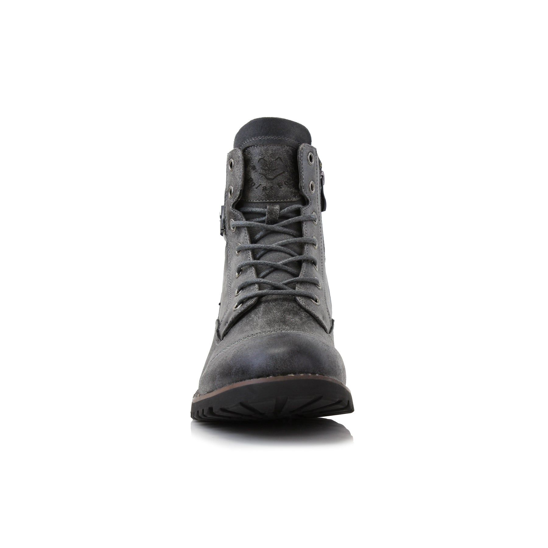 Duo-Textured Combat Boots | Patrick by Polar Fox | Conal Footwear | Front Angle View