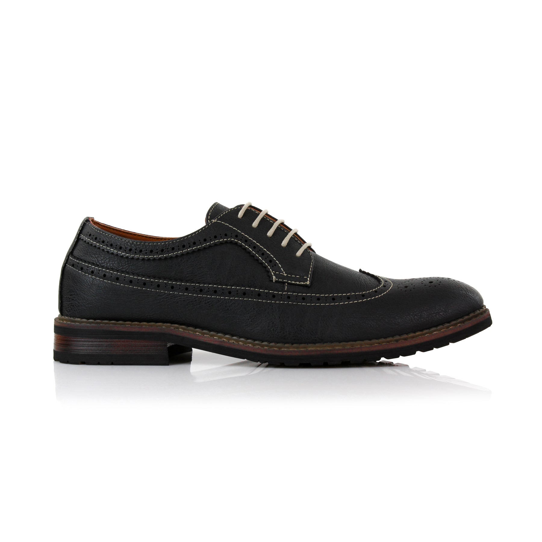 Longwing Brogue Derby Shoes | Phillip by Ferro Aldo | Conal Footwear | Outer Side Angle View