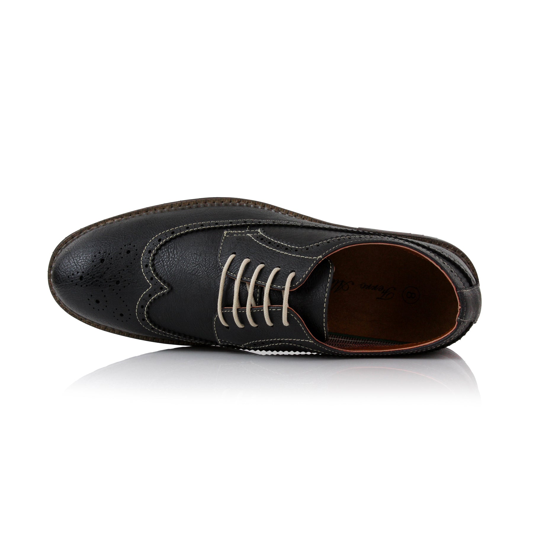 Longwing Brogue Derby Shoes | Phillip by Ferro Aldo | Conal Footwear | Top-Down Angle View