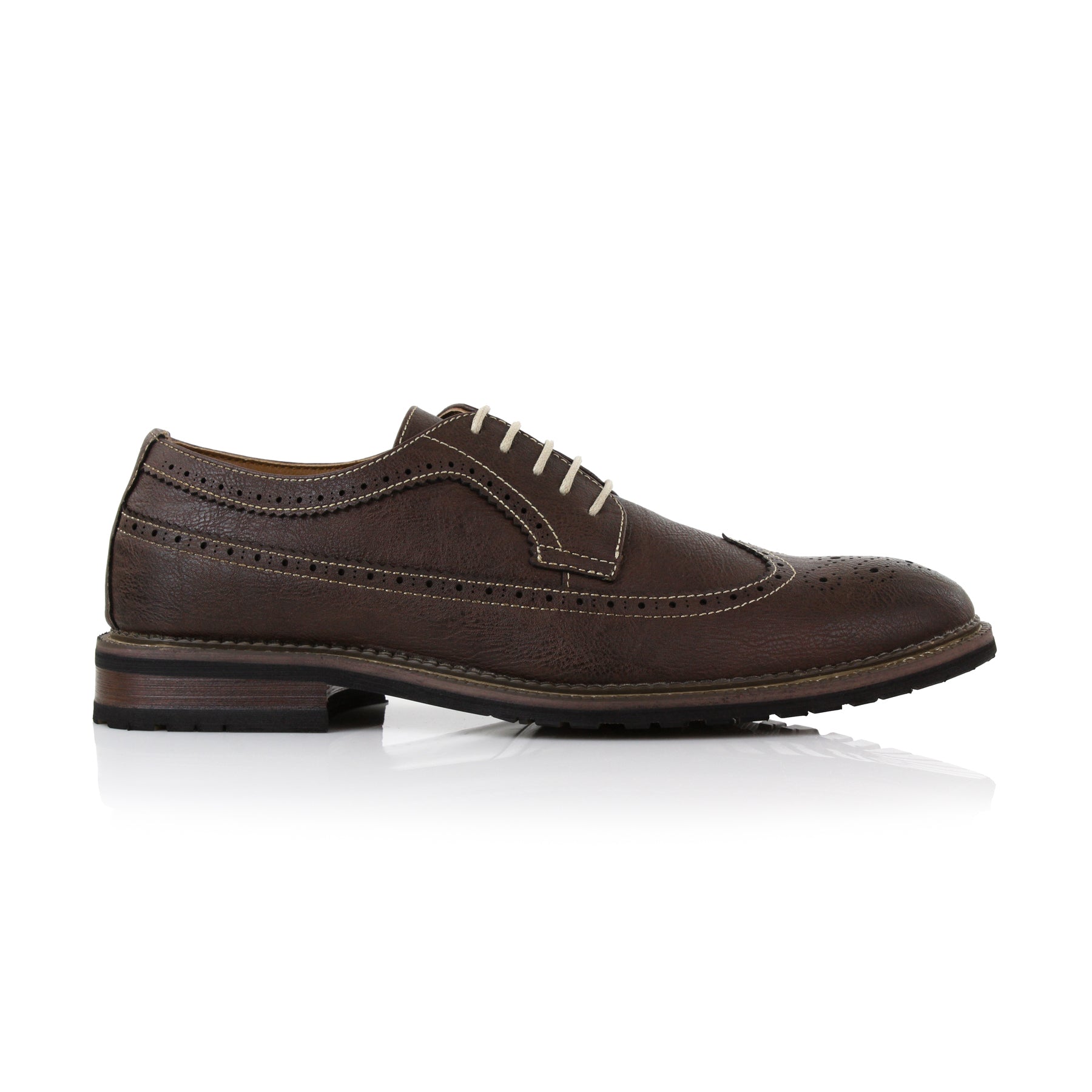 Longwing Brogue Derby Shoes | Phillip by Ferro Aldo | Conal Footwear | Outer Side Angle View