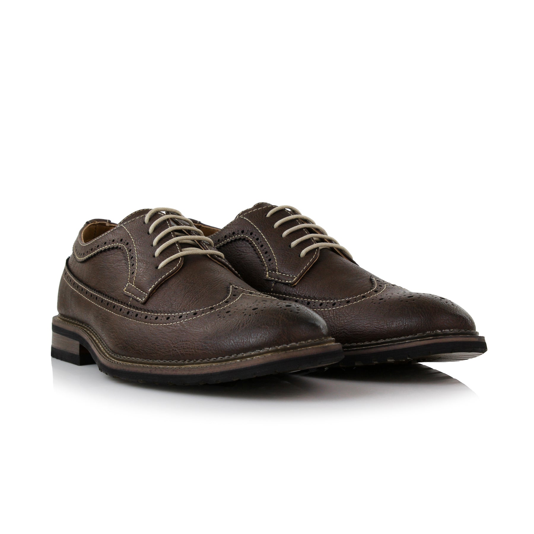 Longwing Brogue Derby Shoes | Phillip by Ferro Aldo | Conal Footwear | Paired Angle View