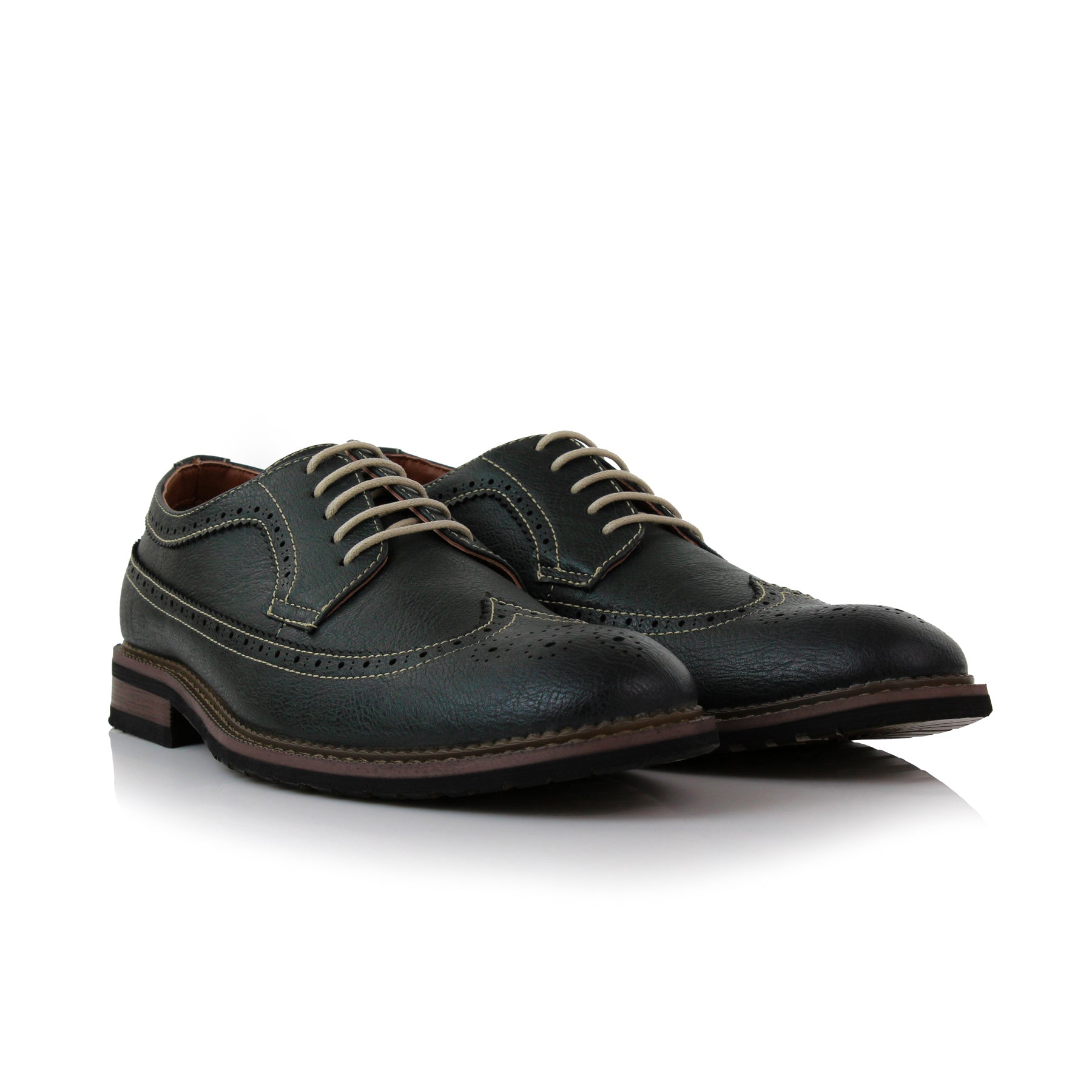 Longwing Brogue Derby Shoes | Phillip by Ferro Aldo | Conal Footwear | Paired Angle View